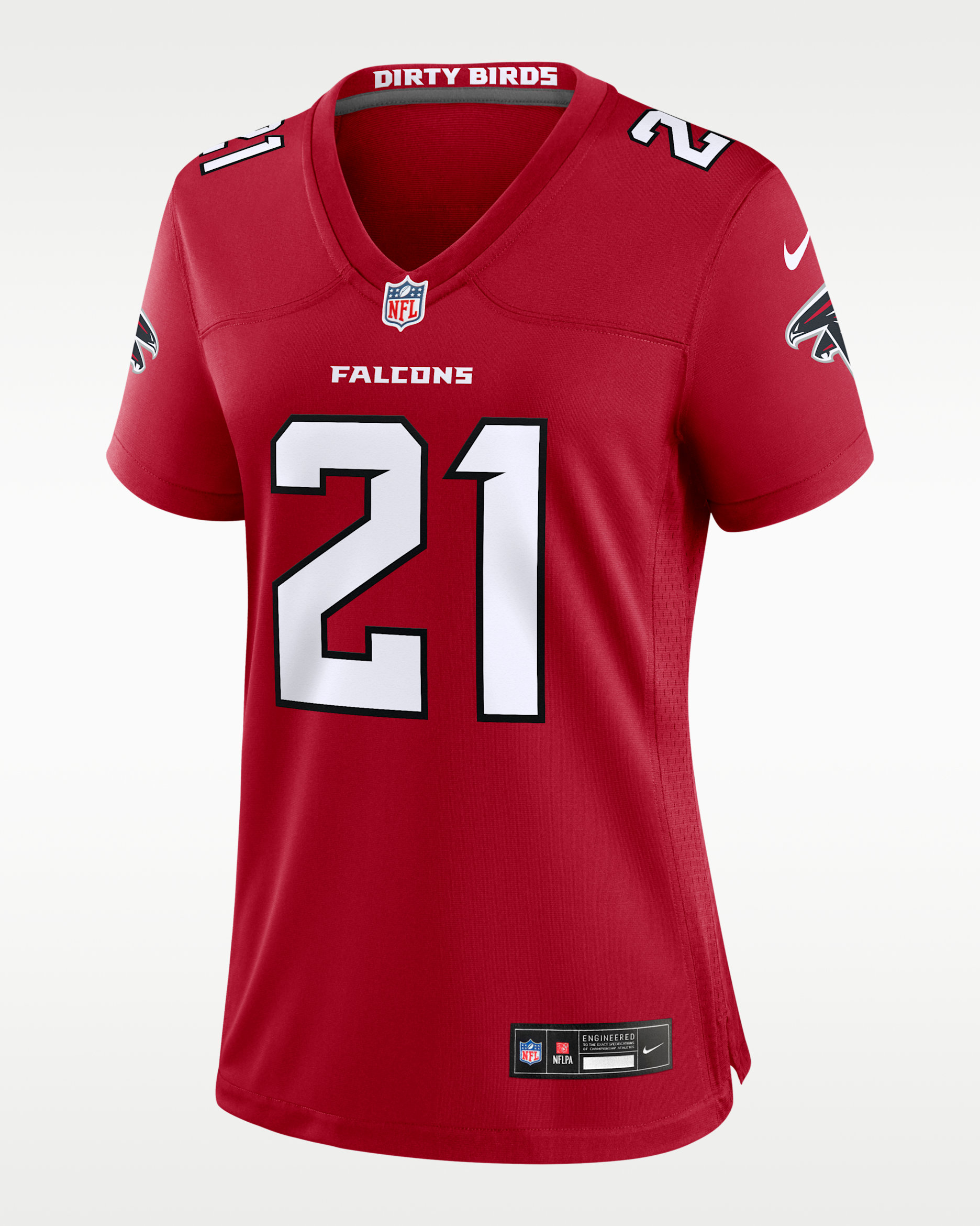 Deion Sanders Atlanta Falcons Retired Women's Nike NFL Game Jersey - Red