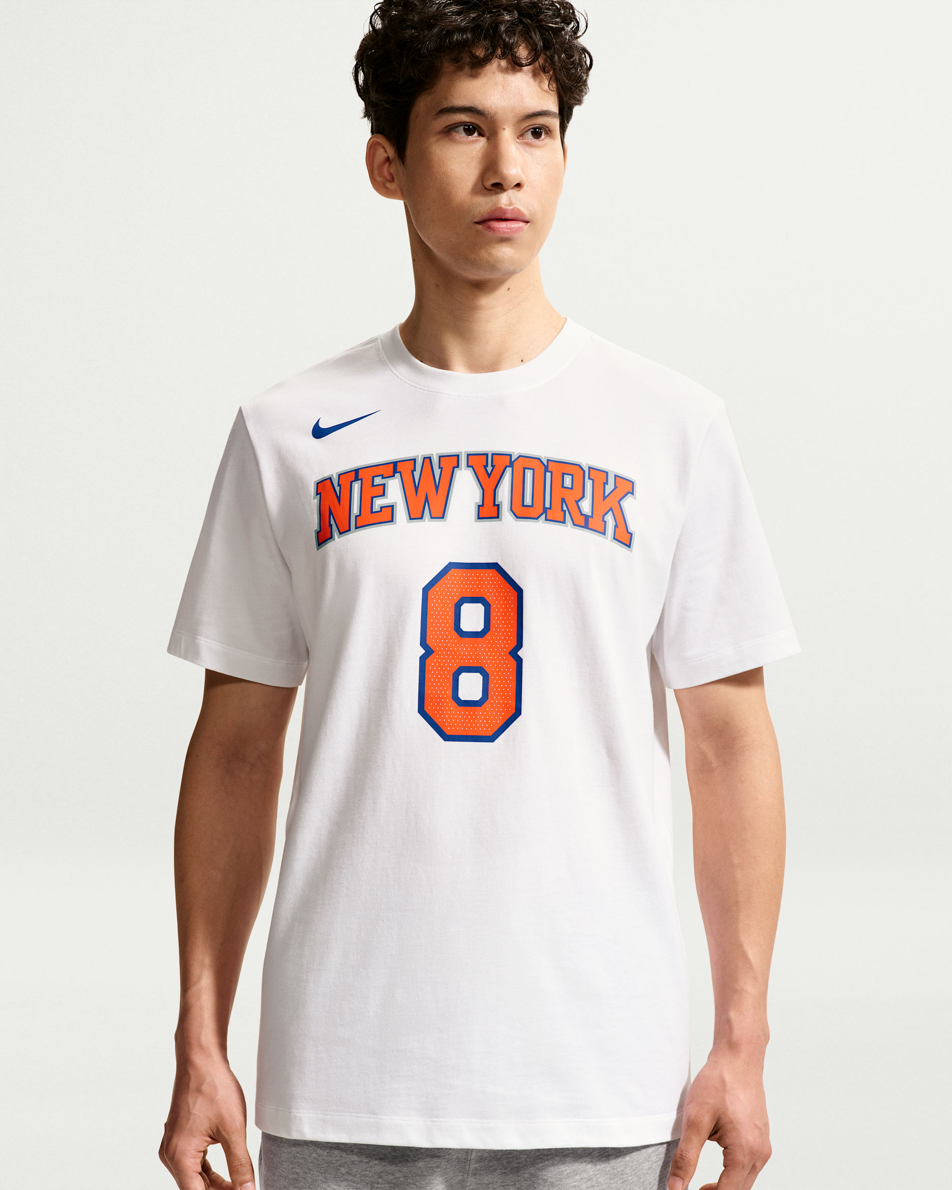 New York Knicks Men's Nike NBA T-Shirt - White/White