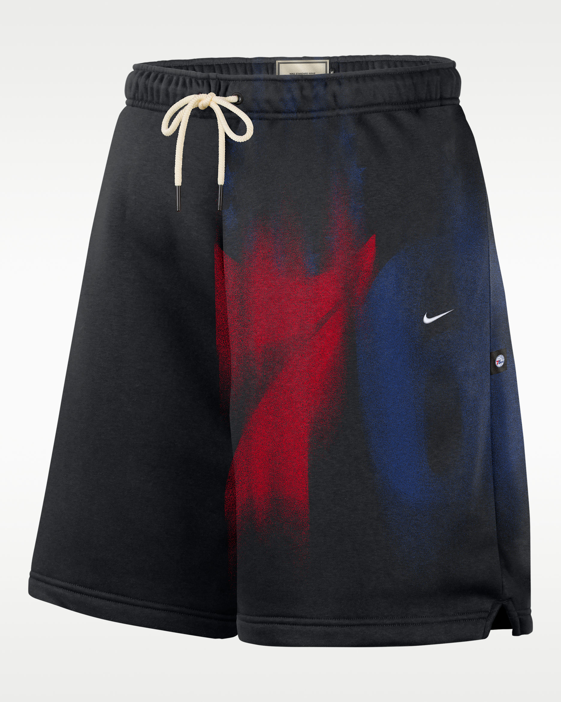 Philadelphia 76ers Standard Issue Men's Fleece Basketball Shorts - Black/White