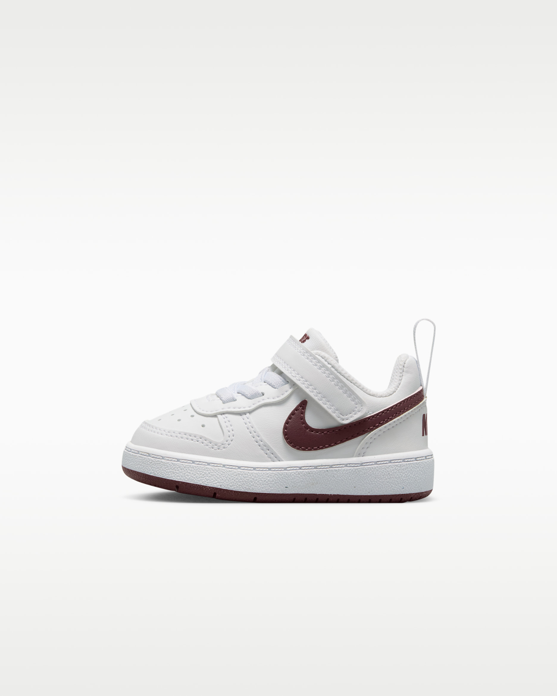 Nike Court Borough 低筒 Recraft 嬰幼兒鞋款 - 白色/Burgundy Crush