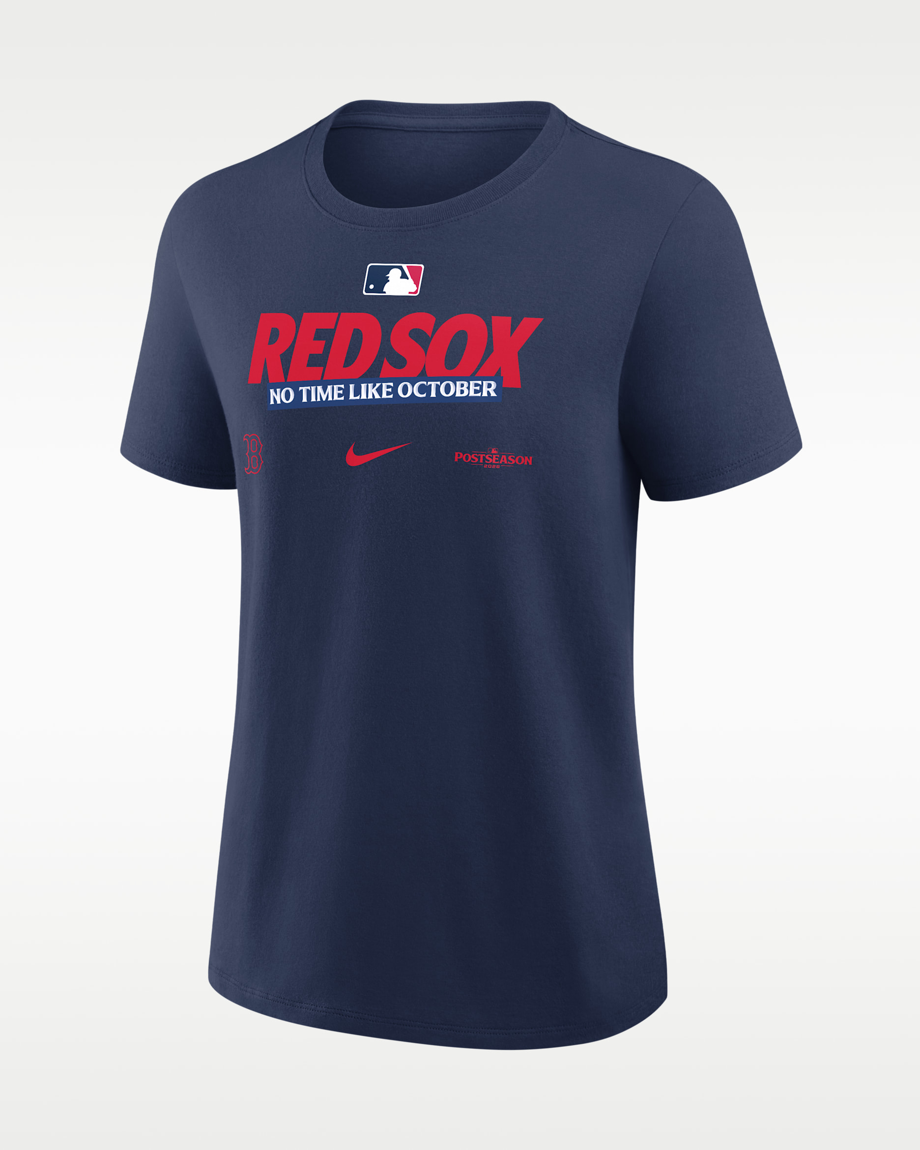 Boston Red Sox 2026 Postseason Authentic Collection Women's Nike MLB T-Shirt - Navy