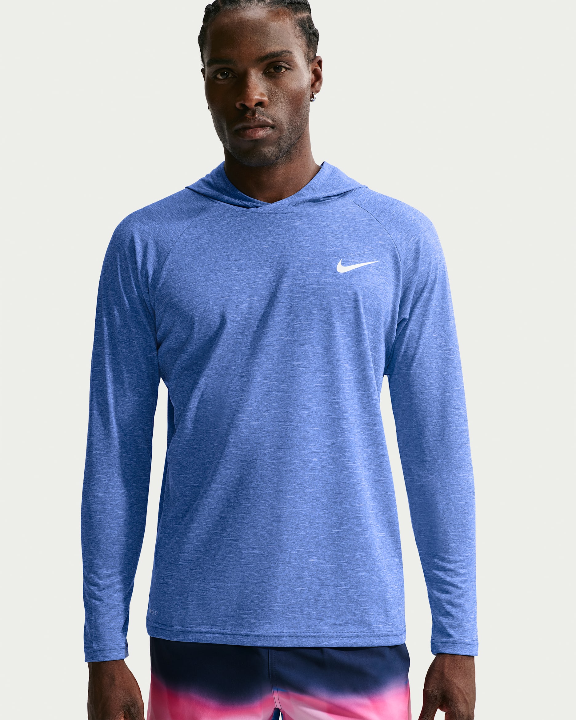Nike Swim Hydroguard Essential Men's Dri-FIT UV Long Sleeve Hooded Top - Game Royal