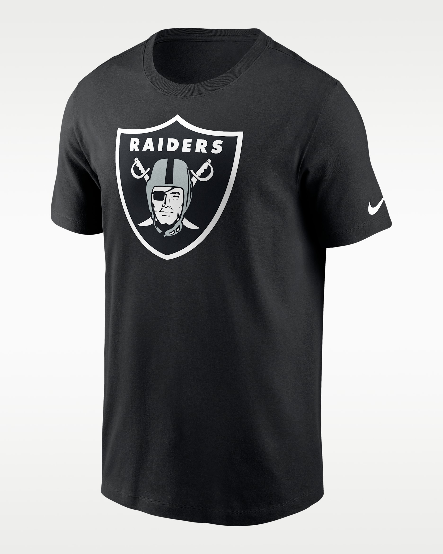 Playera Nike de la NFL para hombre Las Vegas Raiders Logo Essential - Negro