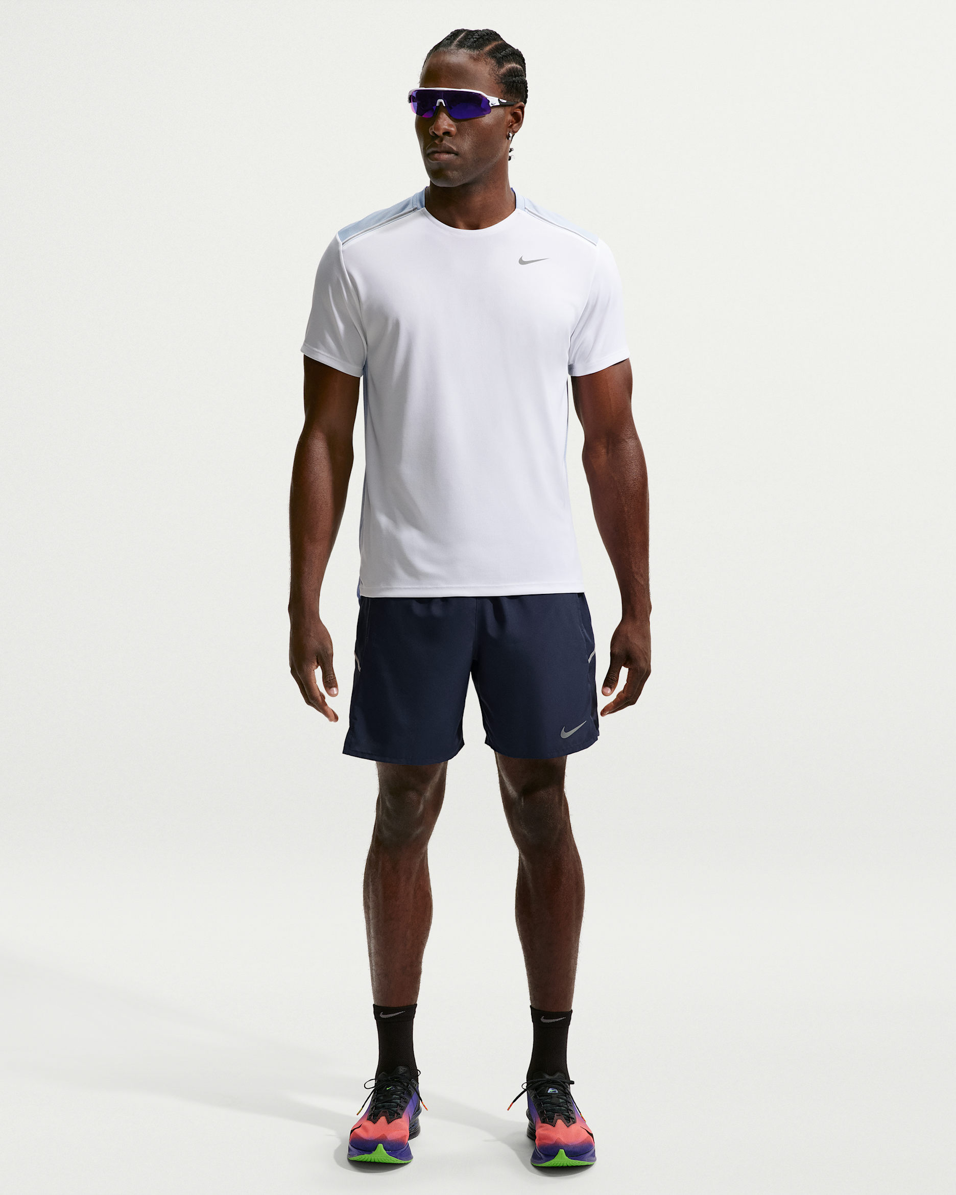 Nike Miler Men's Dri-FIT 2-in-1 18cm (approx.) Running Shorts - Midnight Navy/Midnight Navy