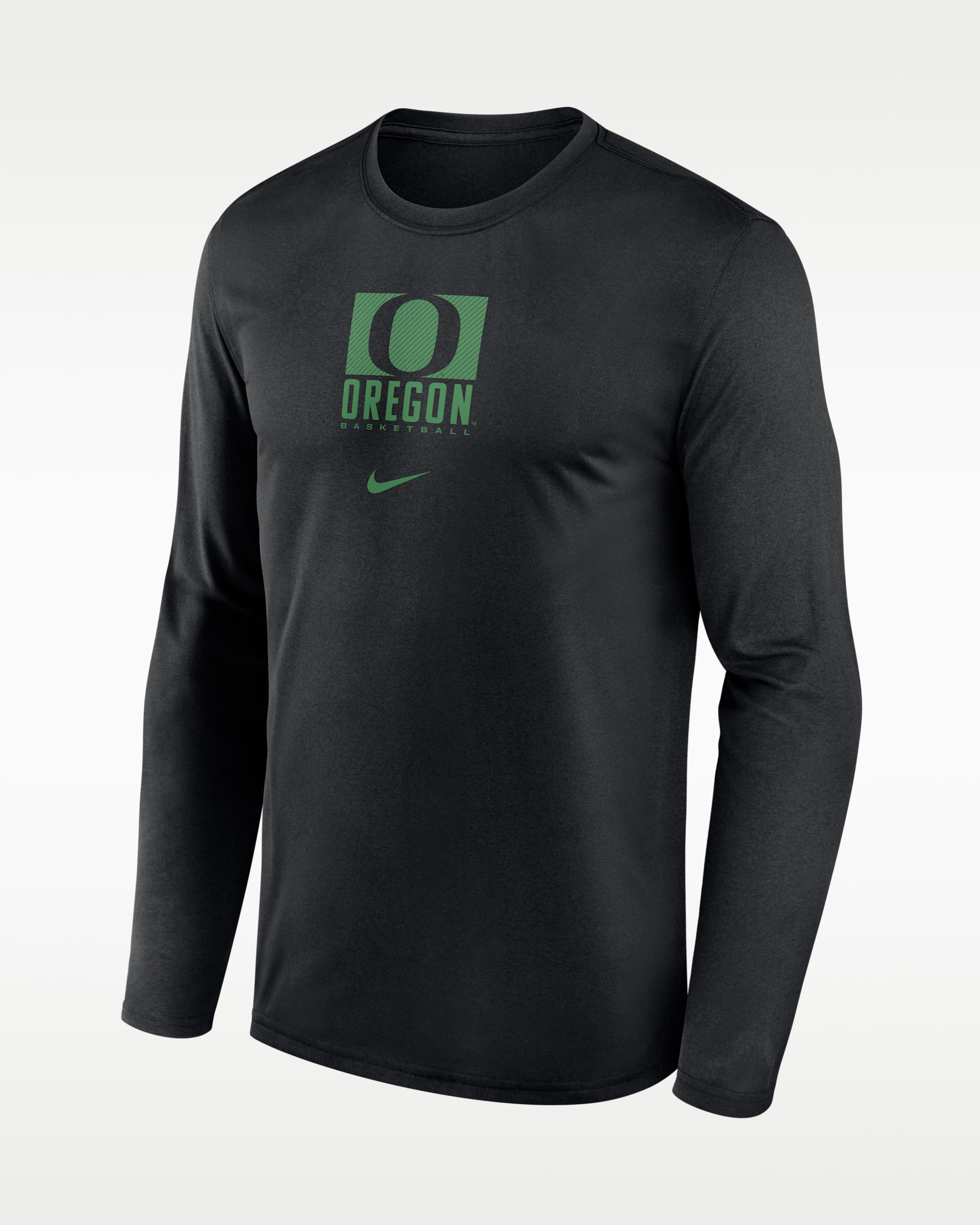 Oregon Courtside Men's Nike Dri-FIT College Long-Sleeve T-Shirt - Black