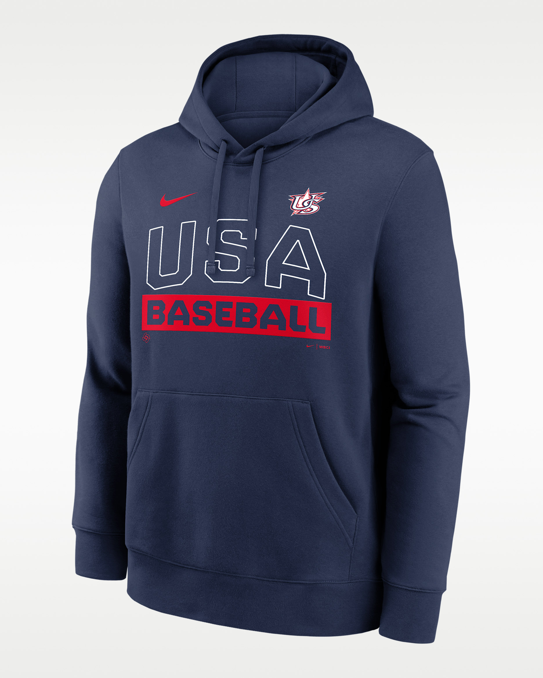 USA Baseball 2026 World Baseball Classic Club Men's Nike Pullover Hoodie - Navy