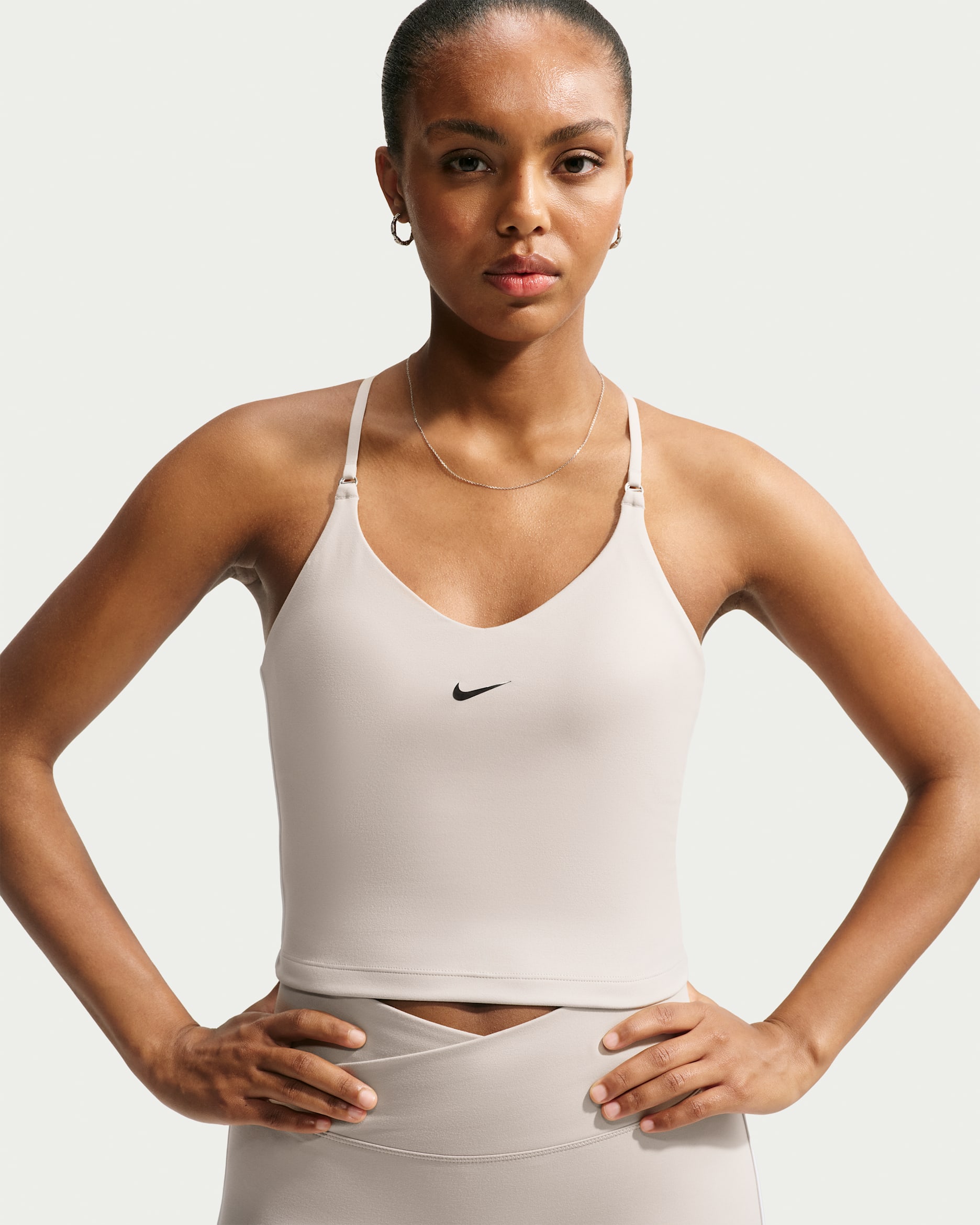 Nike Indy Women's Light-Support Padded Adjustable Sports Bra - Cream II