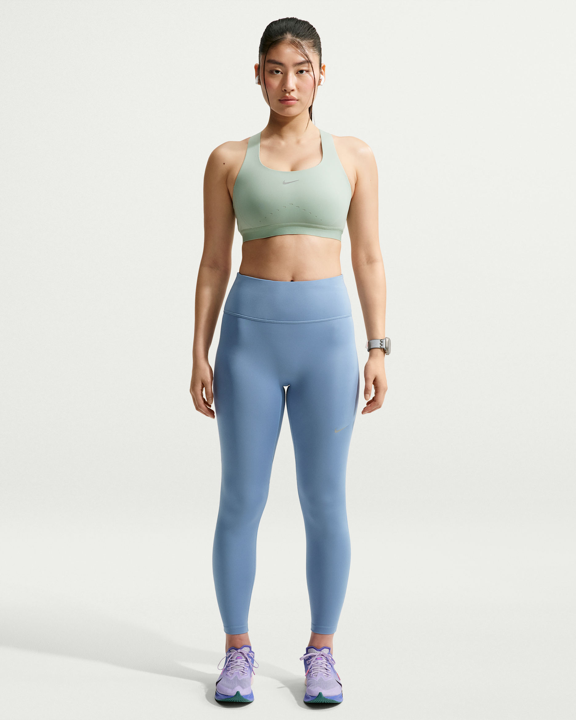 Nike Tempo 7/8-os, magas derekú női futóleggings - Work Blue
