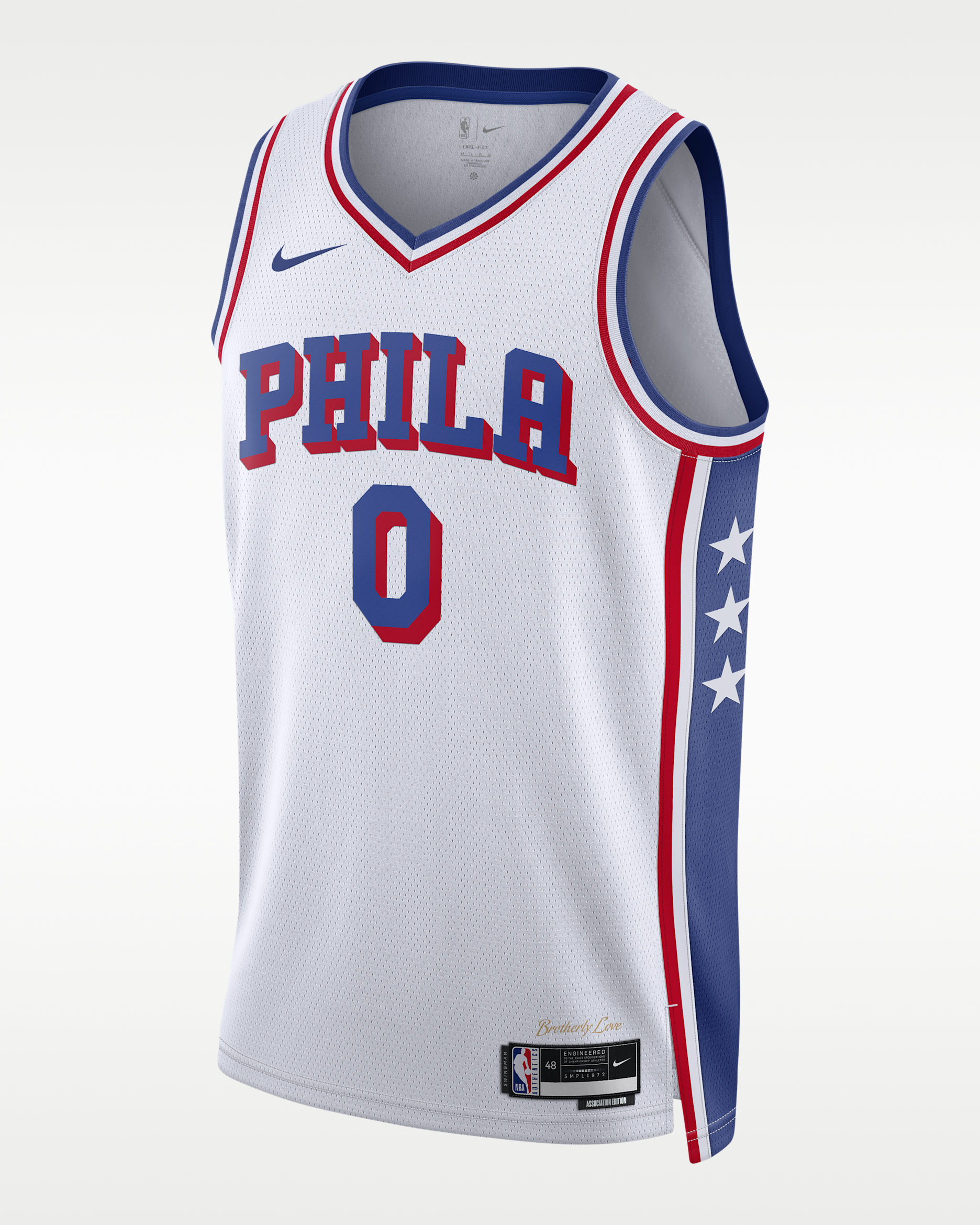 Tyrese Maxey Philadelphia 76ers 2023/24 Association Edition Men's Nike Dri-FIT NBA Swingman Jersey - White