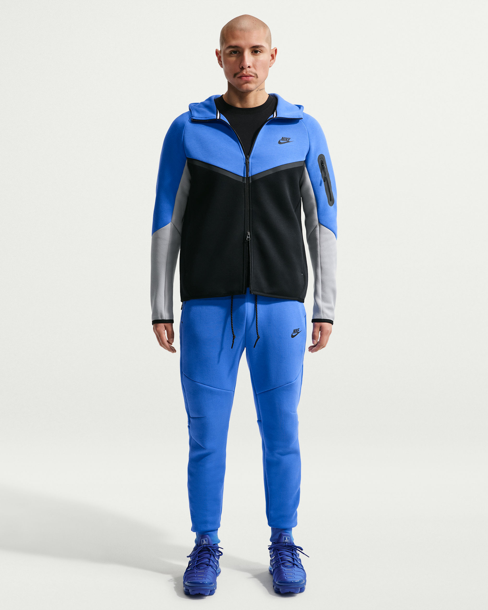Nike Tech Men's Fleece Joggers - Blue Crystal/Black/Black