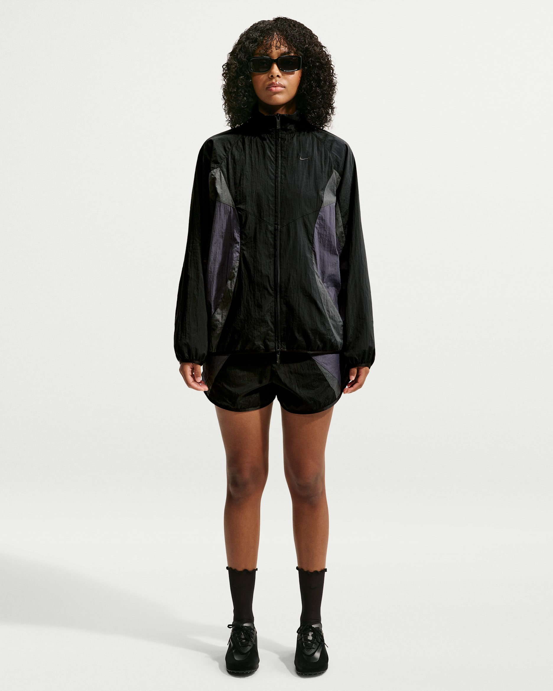 Nike Sportswear Women's Loose Mid-Rise Track Shorts - Black/Gridiron/Anthracite/Black