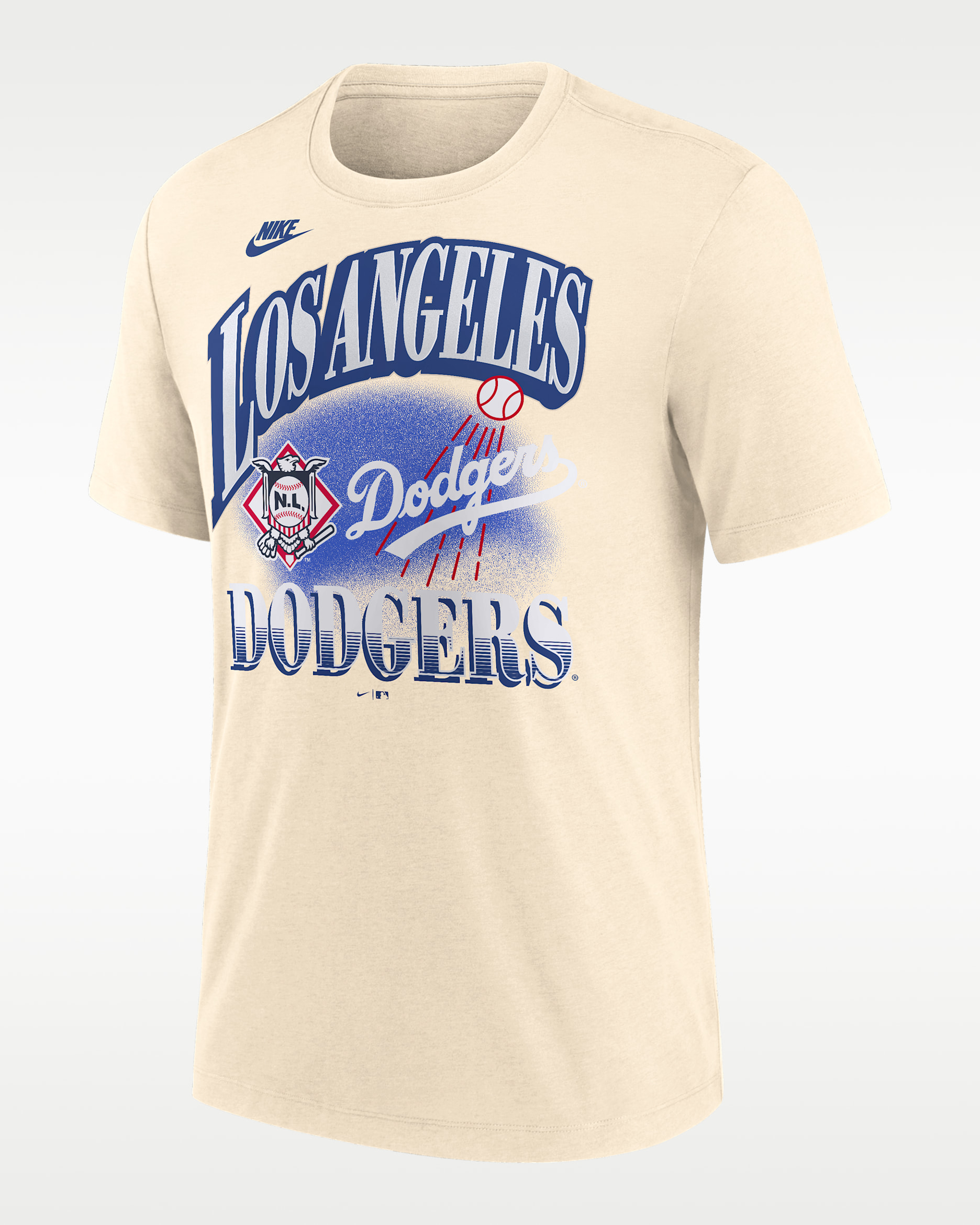 Los Angeles Dodgers Vintage Men's Nike MLB T-Shirt - Natural