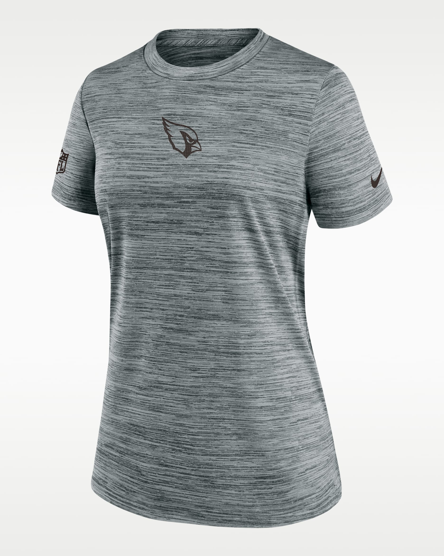 Playera Nike Dri-FIT de la NFL para mujer Arizona Cardinals Sideline Team Issue Velocity - Gris jaspeado