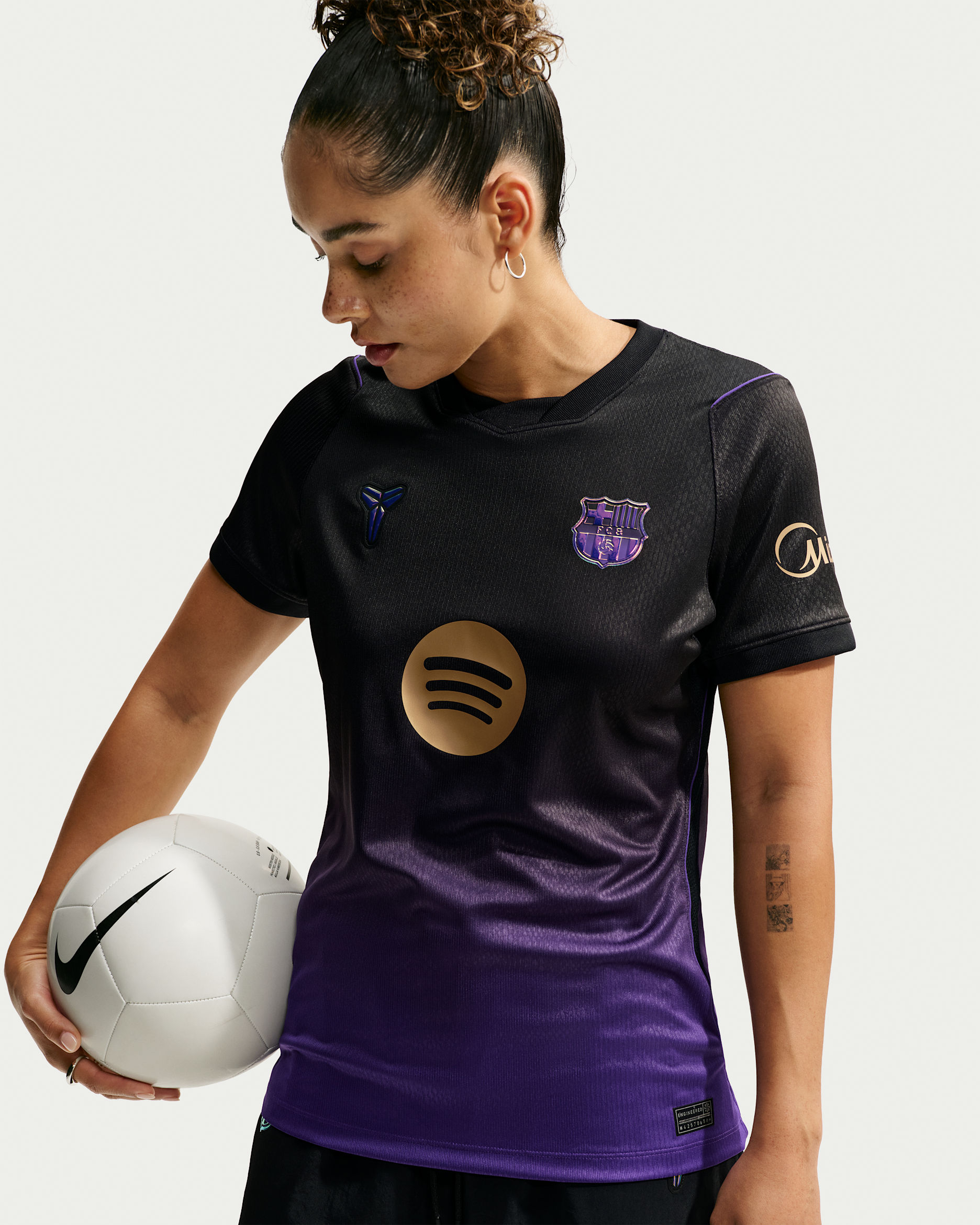 F.C. Barcelona 2026/27 Stadium Away Women's Kobe Dri-FIT Football Replica Shirt - Field Purple/Field Purple/Black/Metallic Gold