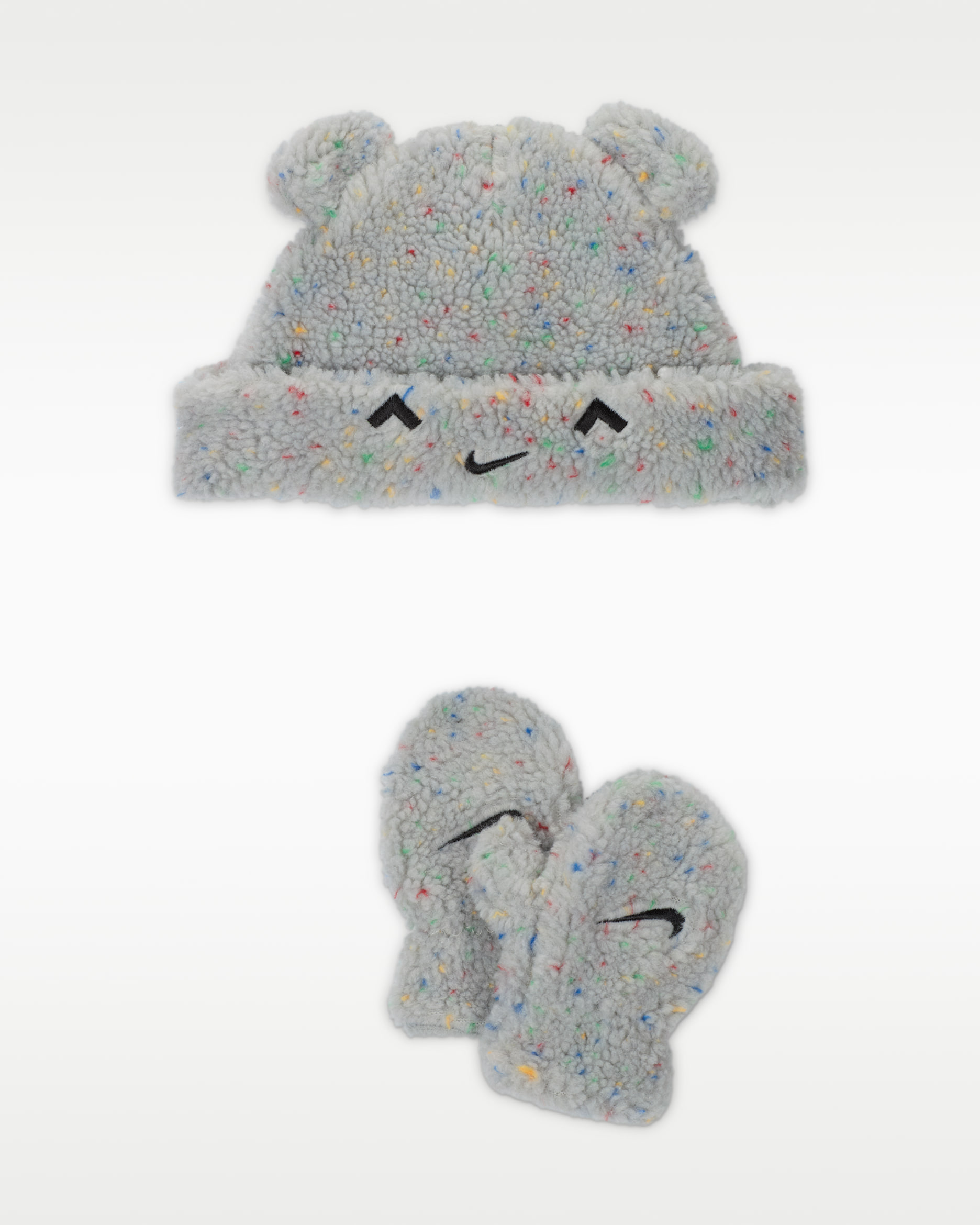 Conjunto de gorro de 2 piezas infantil Nike Cozy Comfort - Gris humo claro