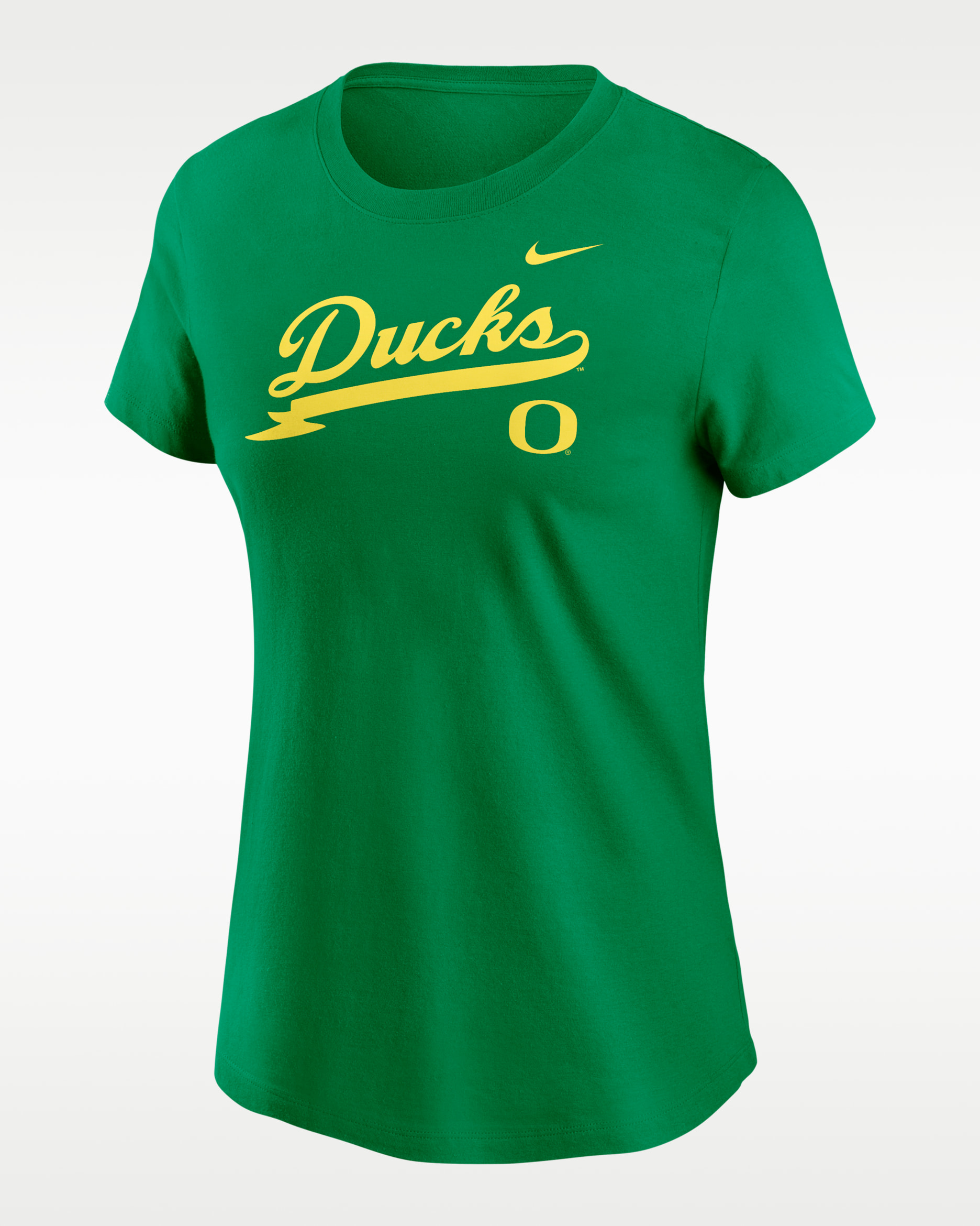 Playera universitaria Nike para mujer Oregon Athletic Prep Arch Local Script - Verde