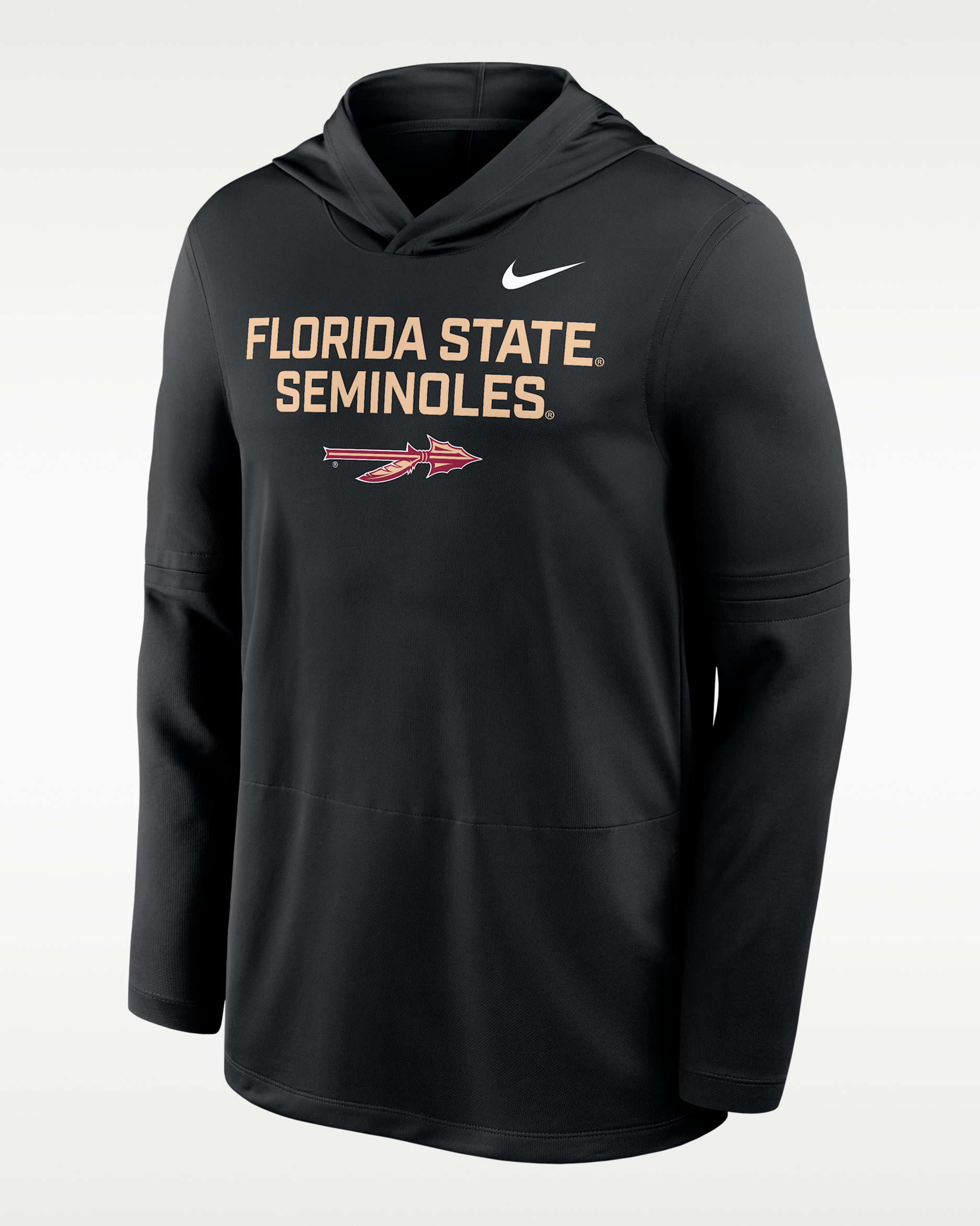 Florida State Sideline Men's Nike Dri-FIT College Long-Sleeve Hooded Top - Black