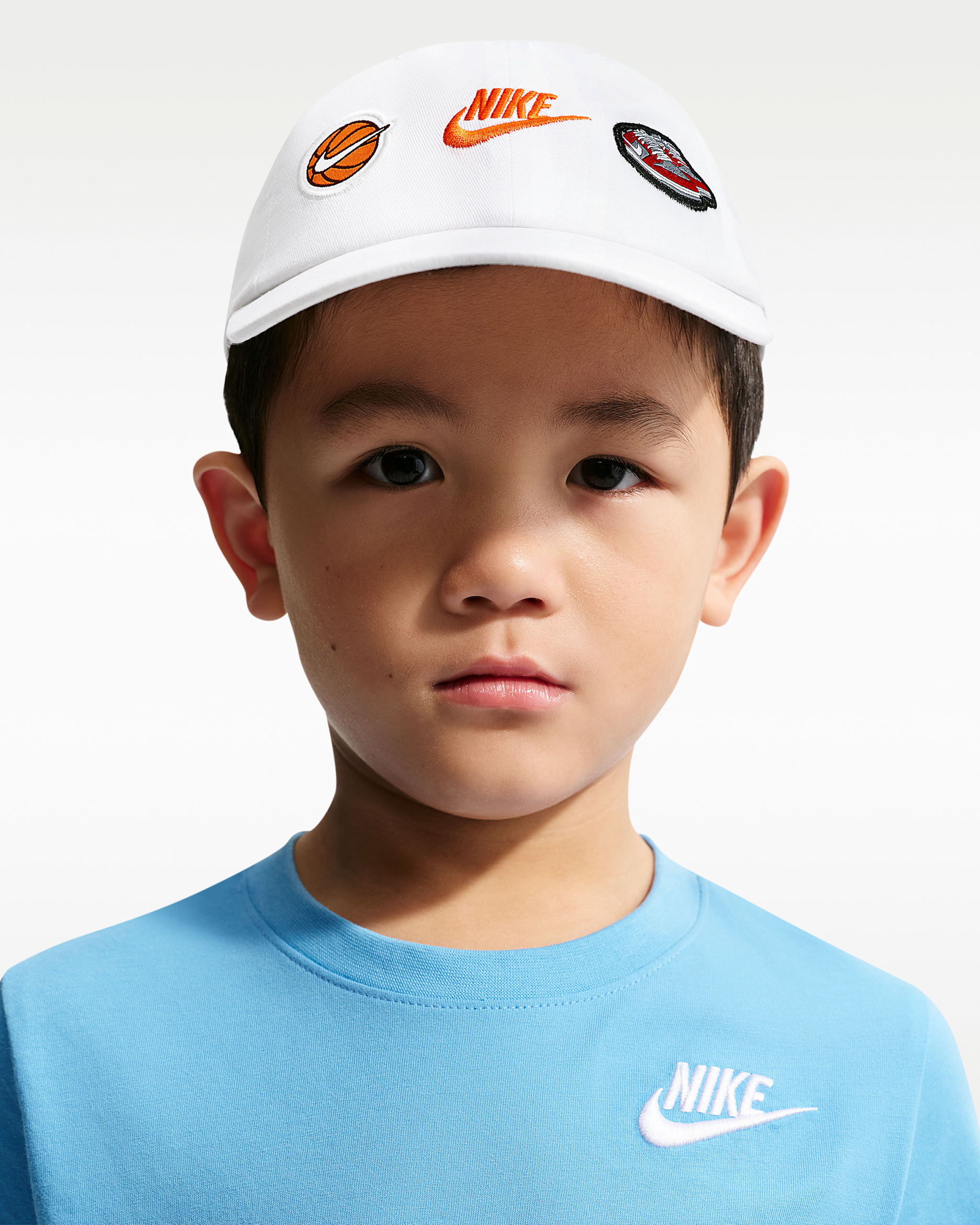 나이키 리틀키즈 스테이트먼트 패치 클럽 캡 - 화이트