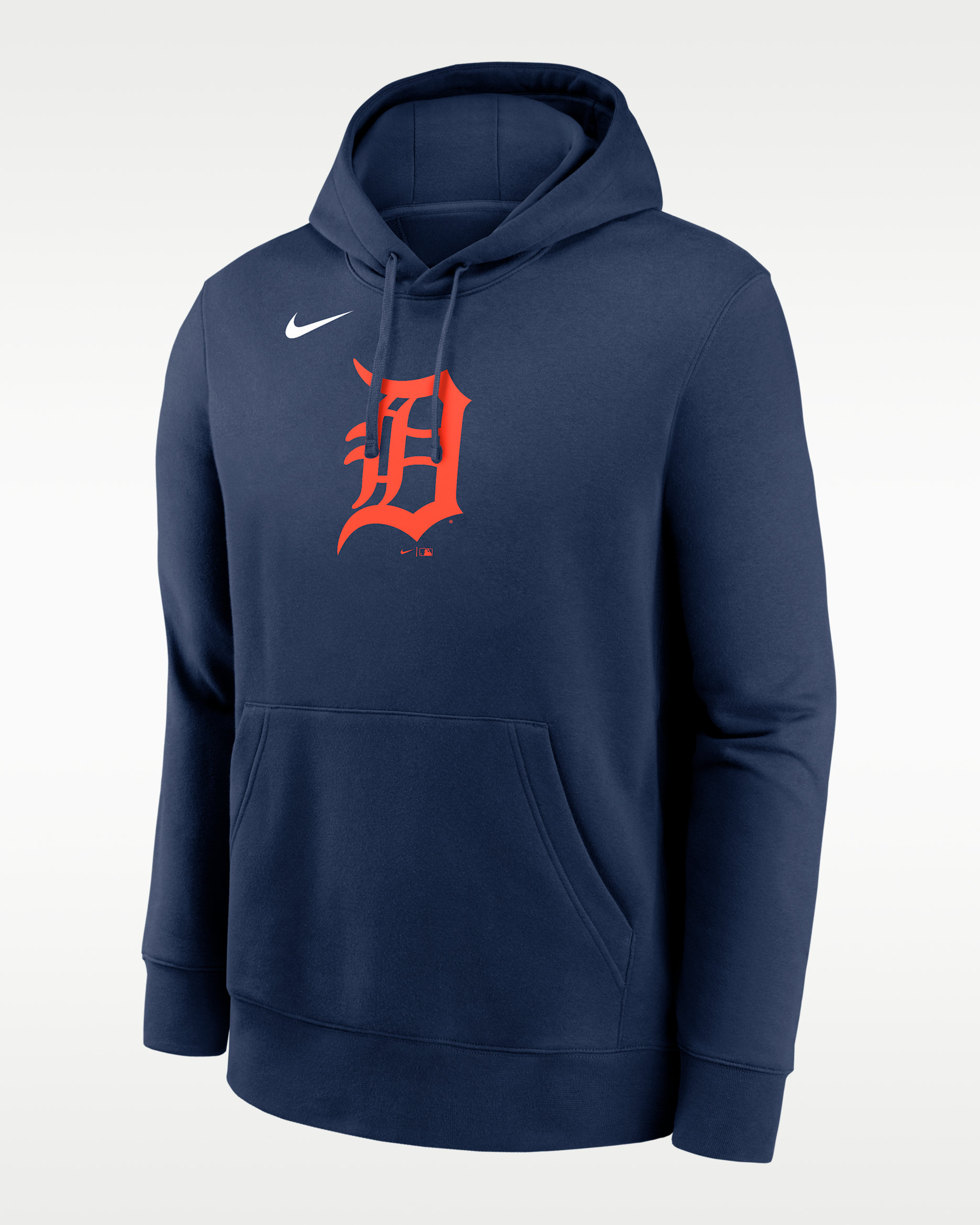 Detroit Tigers Logo Club Men's Nike MLB Pullover Hoodie - Midnight Navy