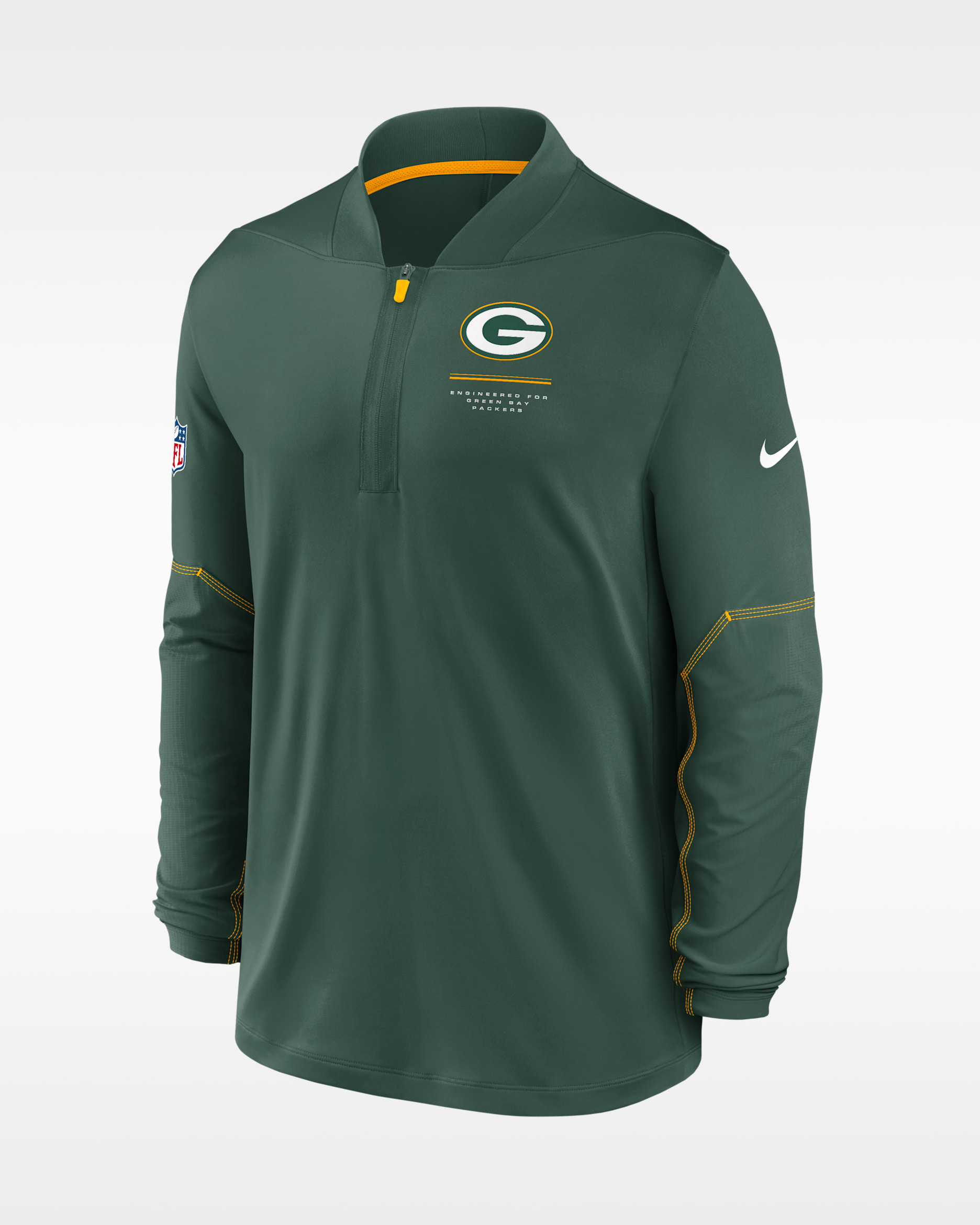 Green Bay Packers Sideline Men's Nike Dri-FIT NFL 1/2-Zip Top - Green