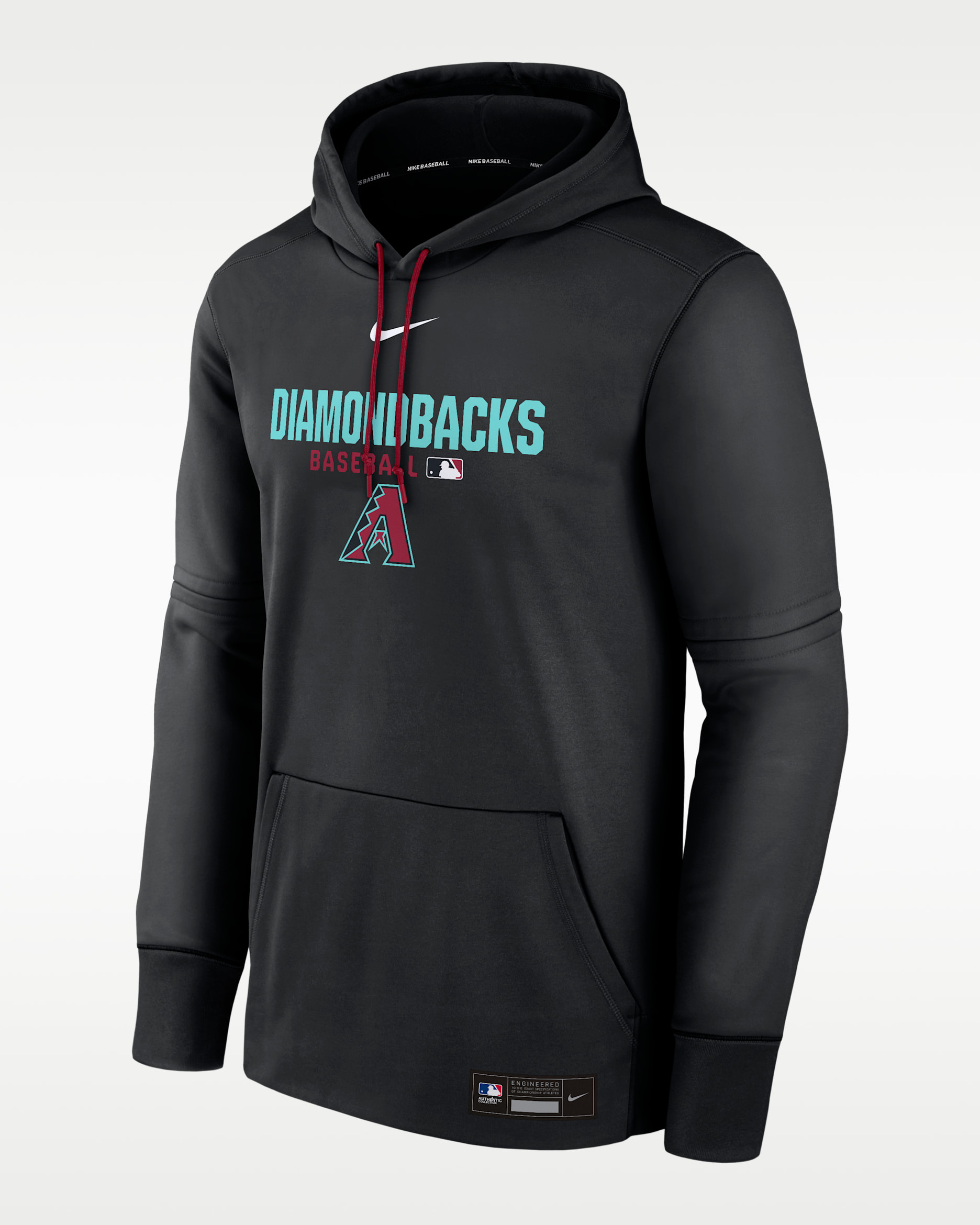 Arizona Diamondbacks Authentic Collection Men's Nike Therma MLB Pullover Hoodie - Black