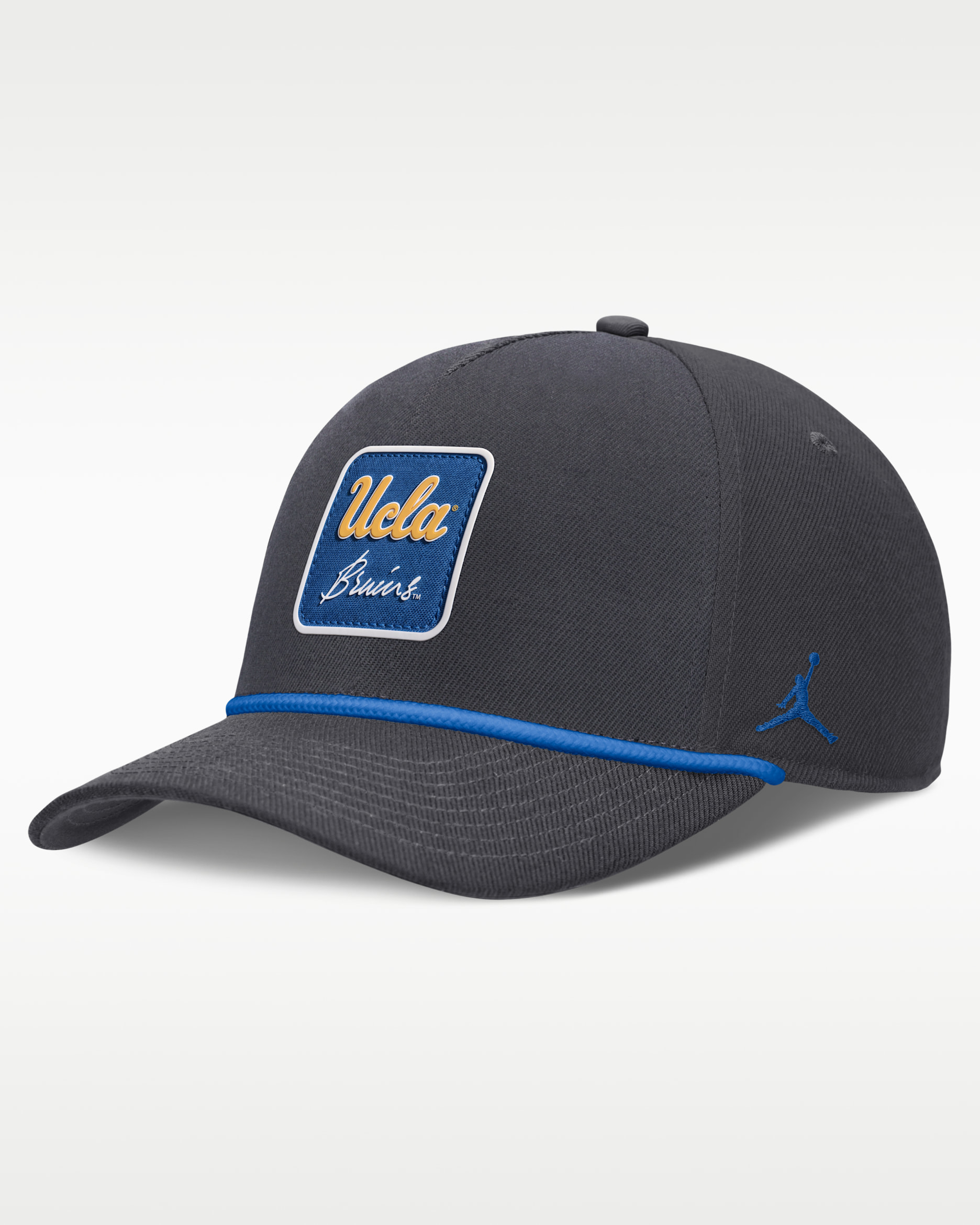 UCLA Primetime Rise Men's Jordan Brand Dri-FIT College A-Frame Adjustable Hat - Anthracite