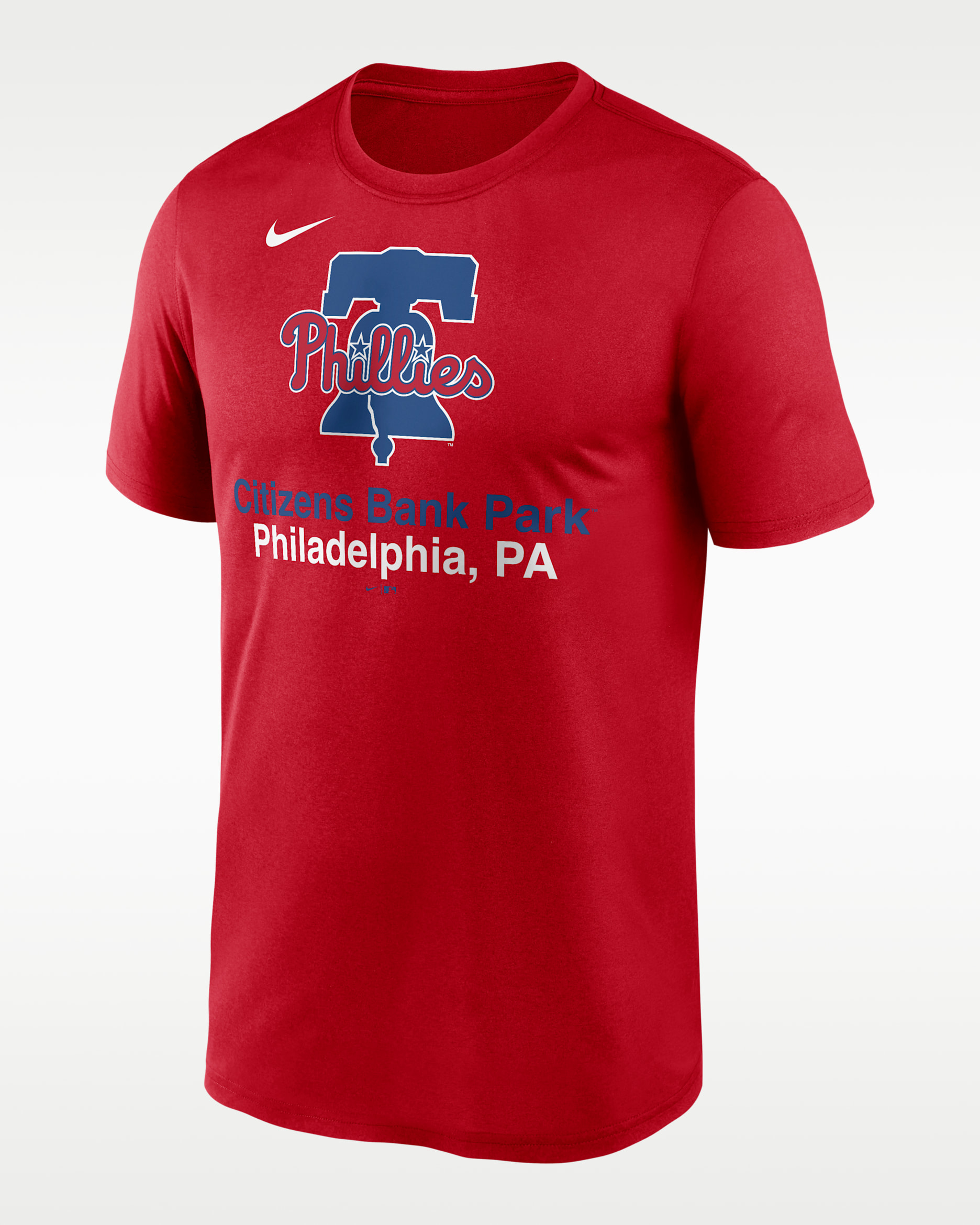 Playera Nike Dri-FIT de la MLB para hombre Philadelphia Phillies Stadium Legend - Rojo