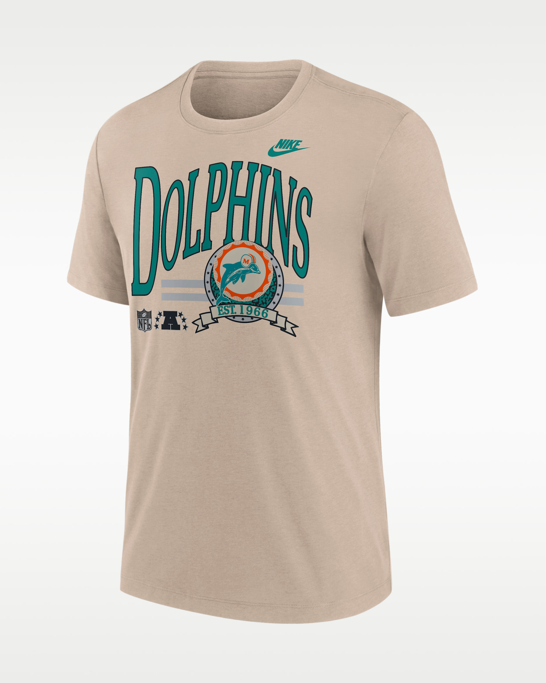 Miami Dolphins Rewind Men's Nike NFL T-Shirt - Sand