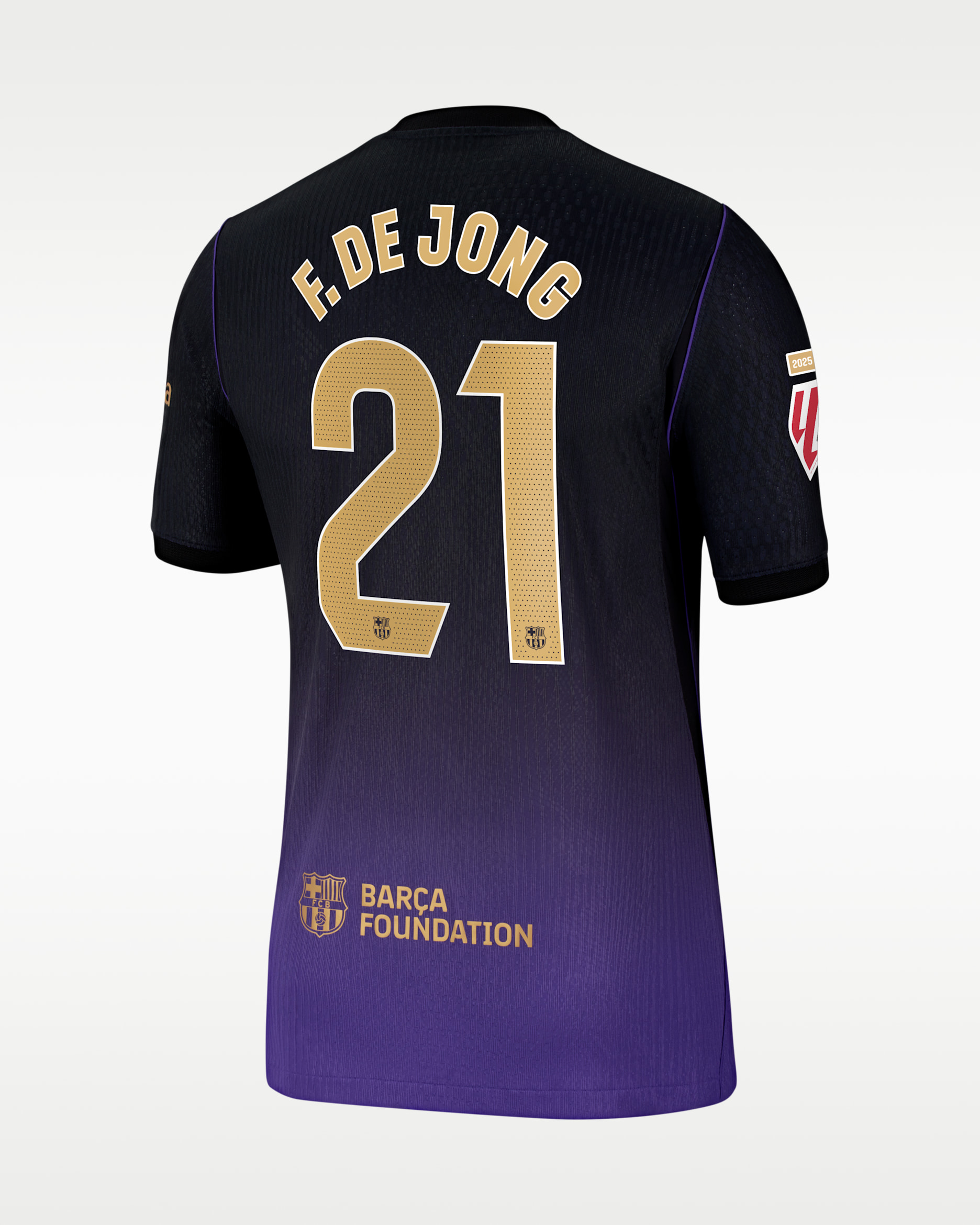 Jersey de futbol Nike Aero-FIT del Barcelona visitante 2026/27 Match Kobe de Frenkie de Jong para hombre - Morado