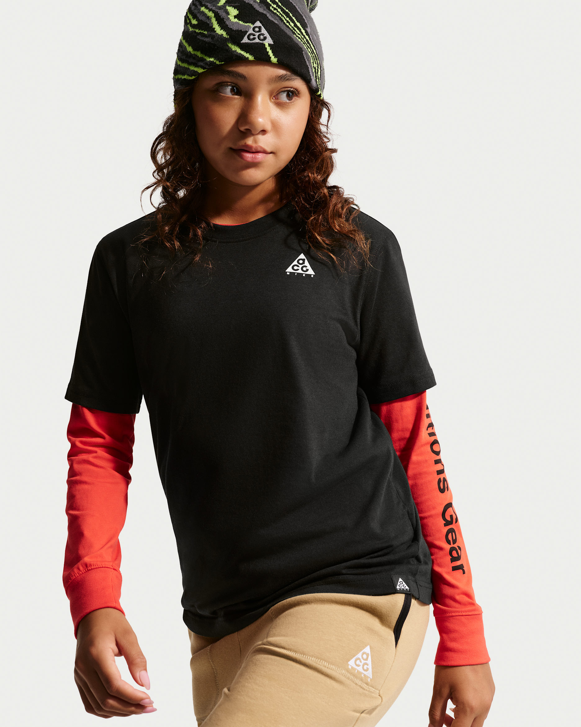 Playera Core Nike ACG para niños talla grande - Negro