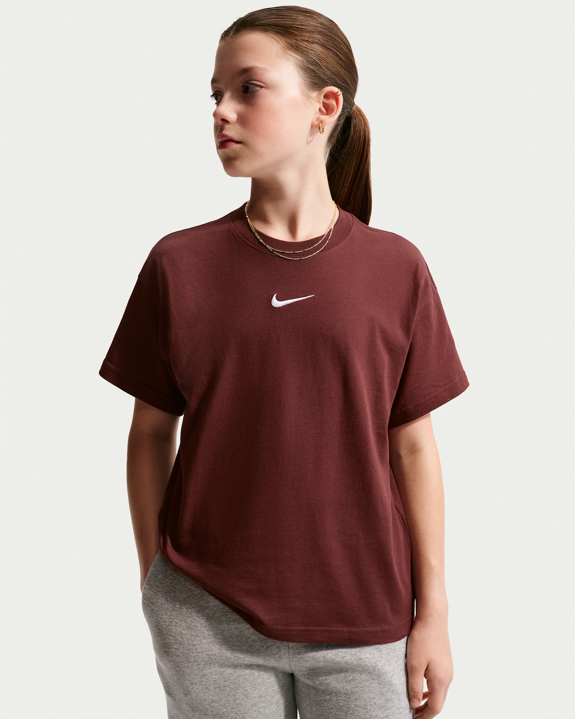 Nike Sportswear Essential Big Kids' (Girls') T-Shirt - Mystic Dates