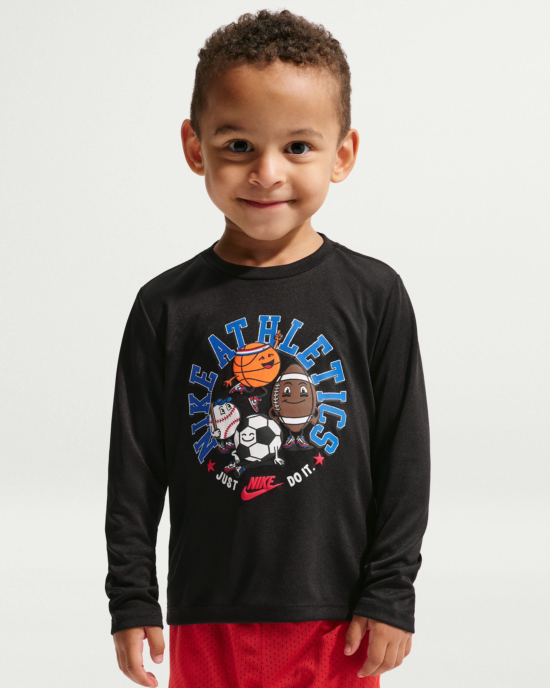 Nike Toddler Dri-FIT Graphic Long-Sleeve T-Shirt - Black