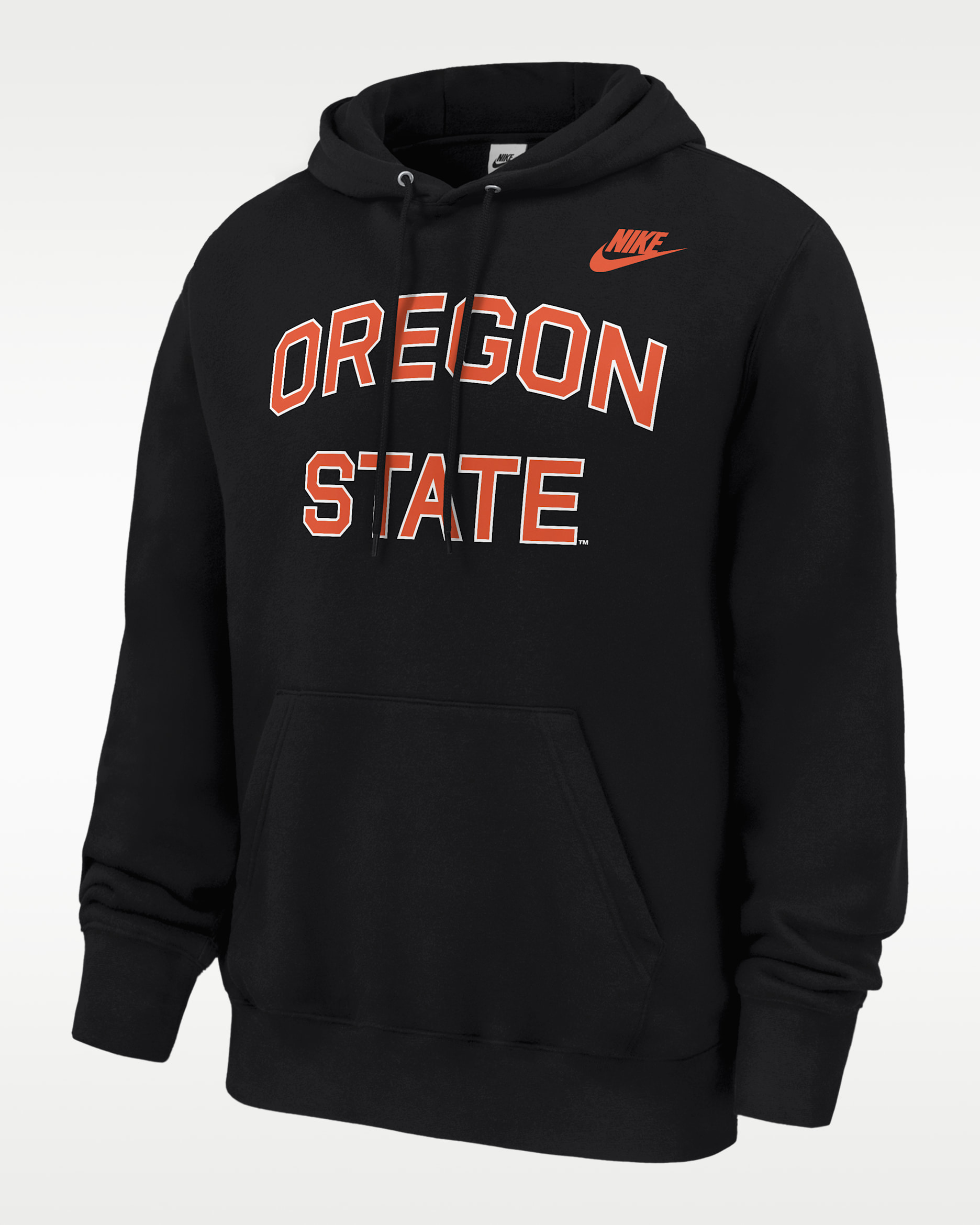 Oregon State Beavers Club Men's Nike Football Fleece Pullover Hoodie - Black