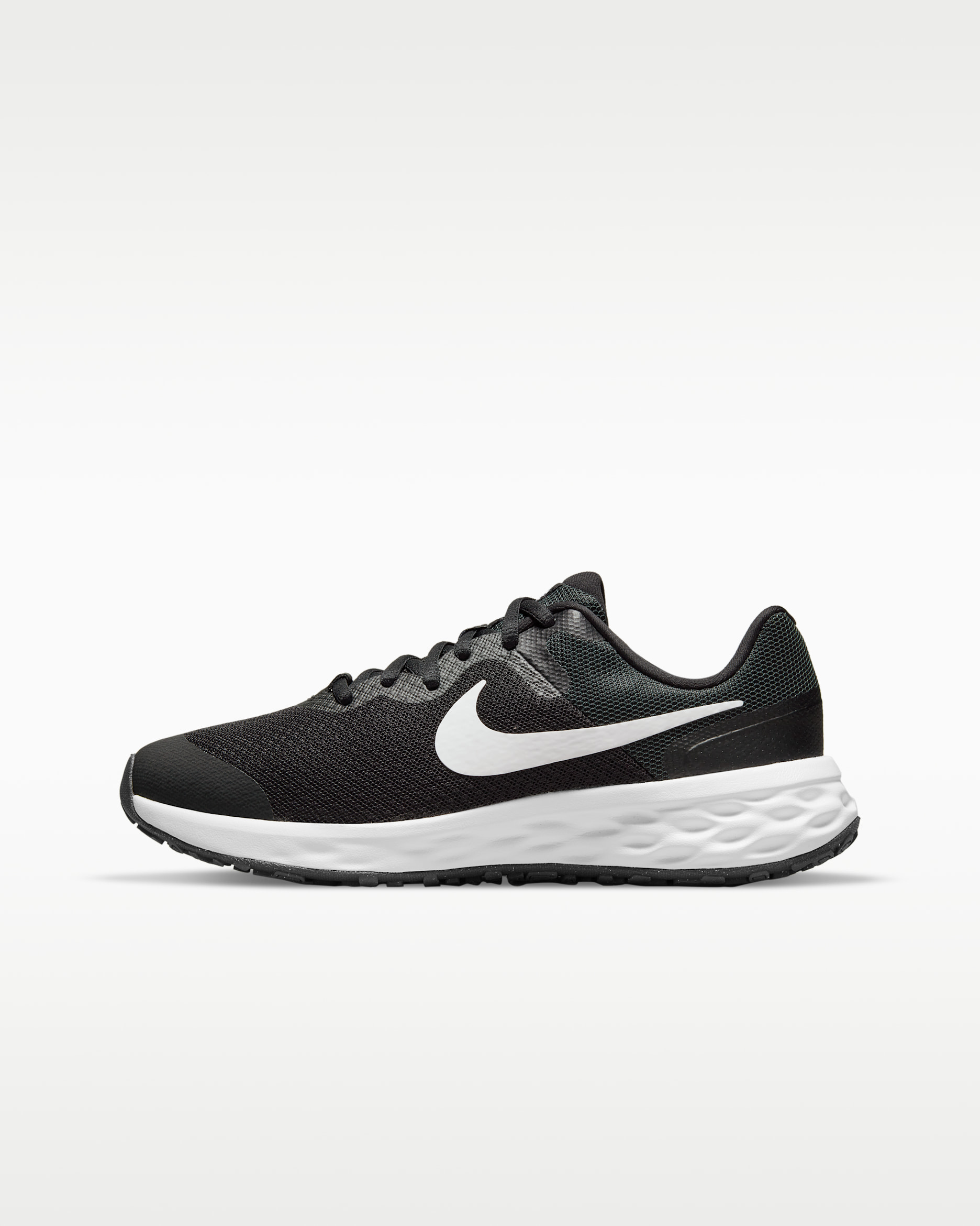 Nike Revolution 6 Big Kids' Road Running Shoes - Black/Dark Smoke Grey/White