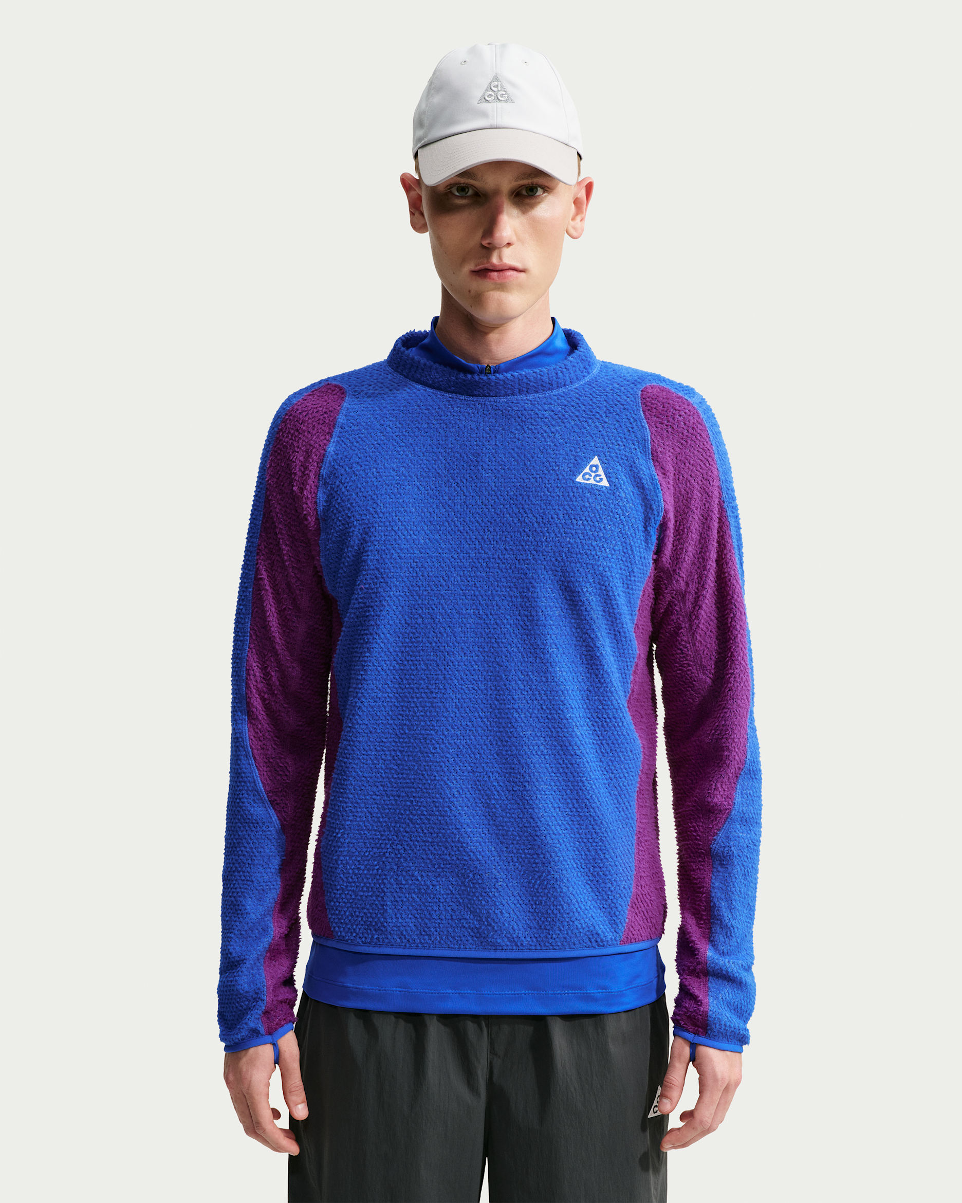ACG Wolf Lichen Crew-Neck Top - Hyper Royal/Bold Berry/Summit White