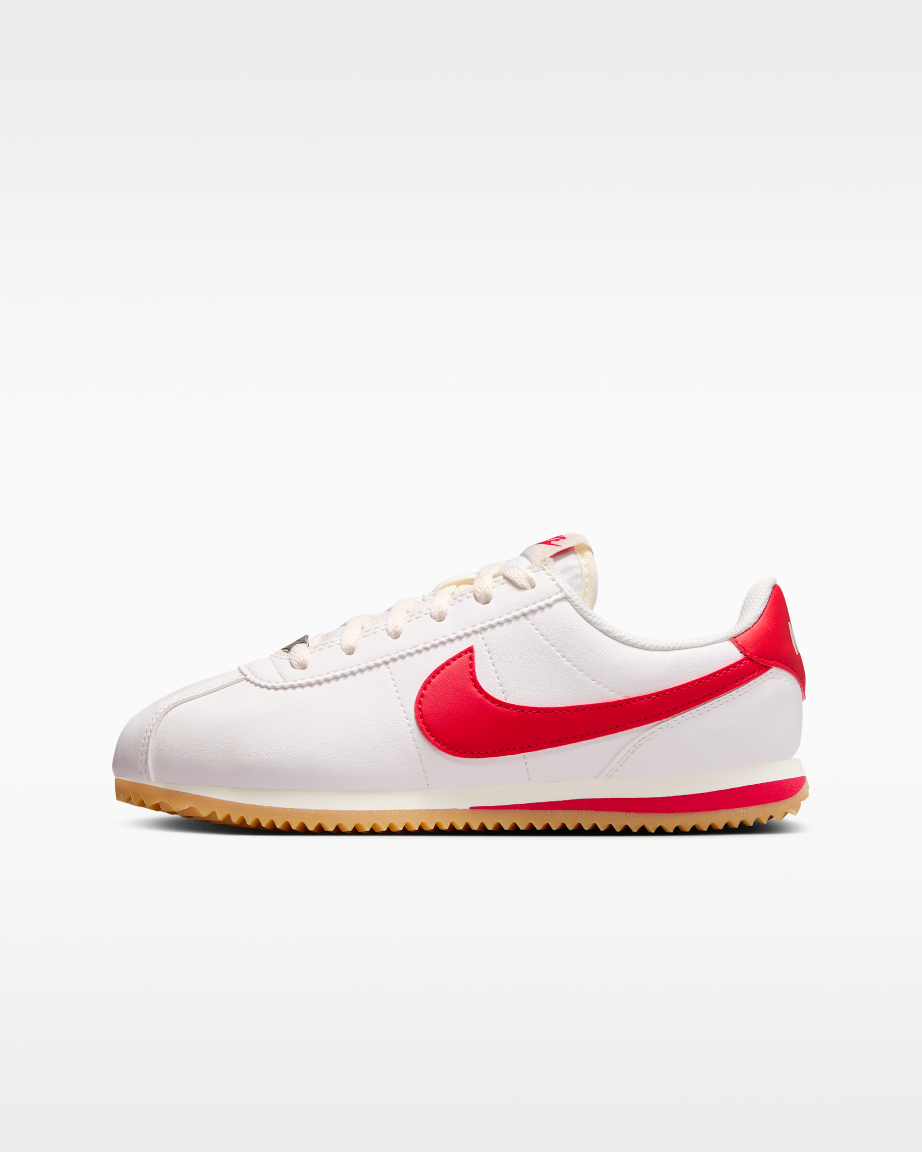 รองเท้าเด็กโต Nike Cortez - Sail/Gum Yellow/University Red