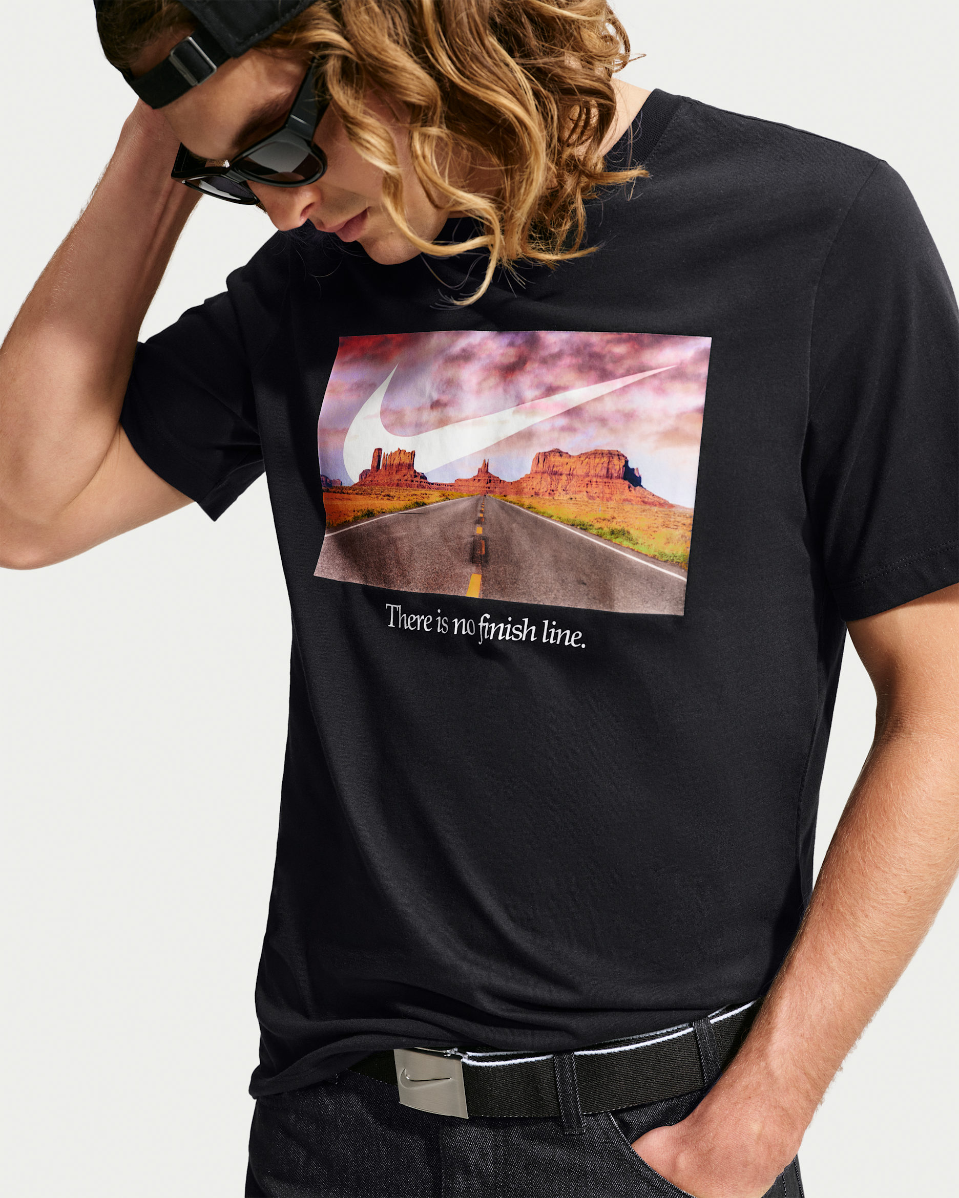 Nike Sportswear-T-shirt til mænd - sort