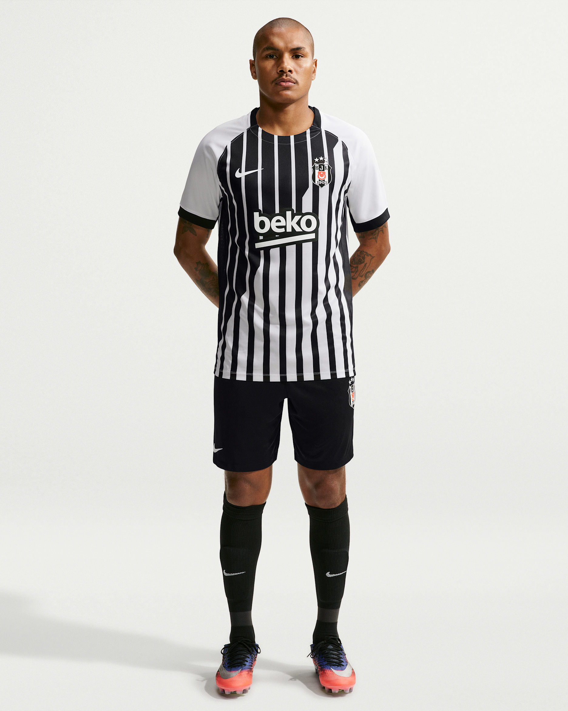 Beşiktaş J.K. Shorts in maglia Nike Football – Uomo - Nero/Bianco/Bianco