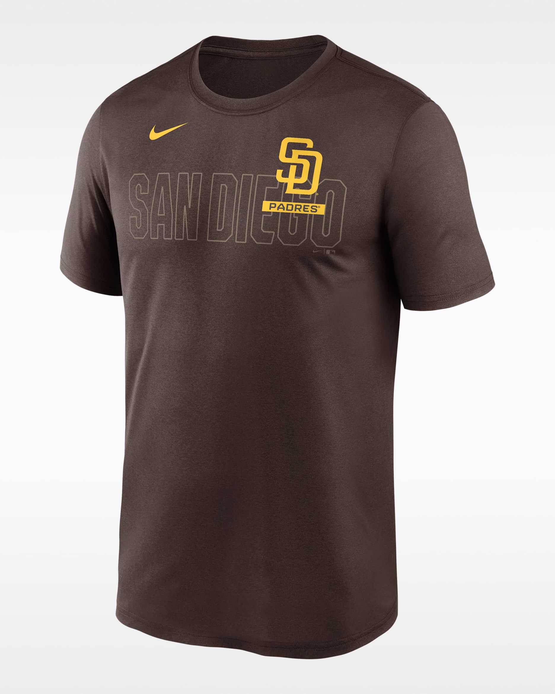 San Diego Padres Knockout Team Legend Men's Nike Dri-FIT MLB T-Shirt - Brown