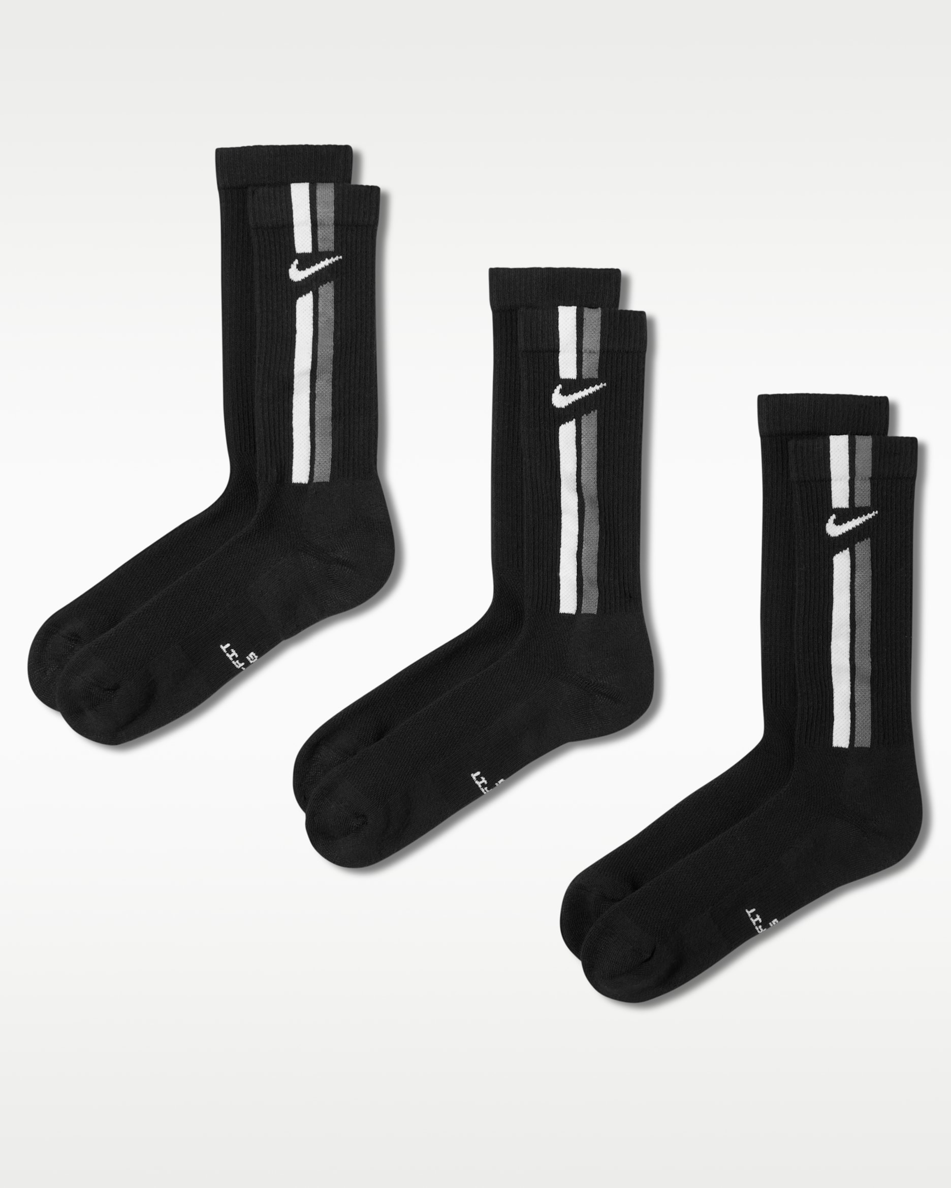 Nike Everyday Elevated Crew Socks (3 Pairs) - Multi-Color