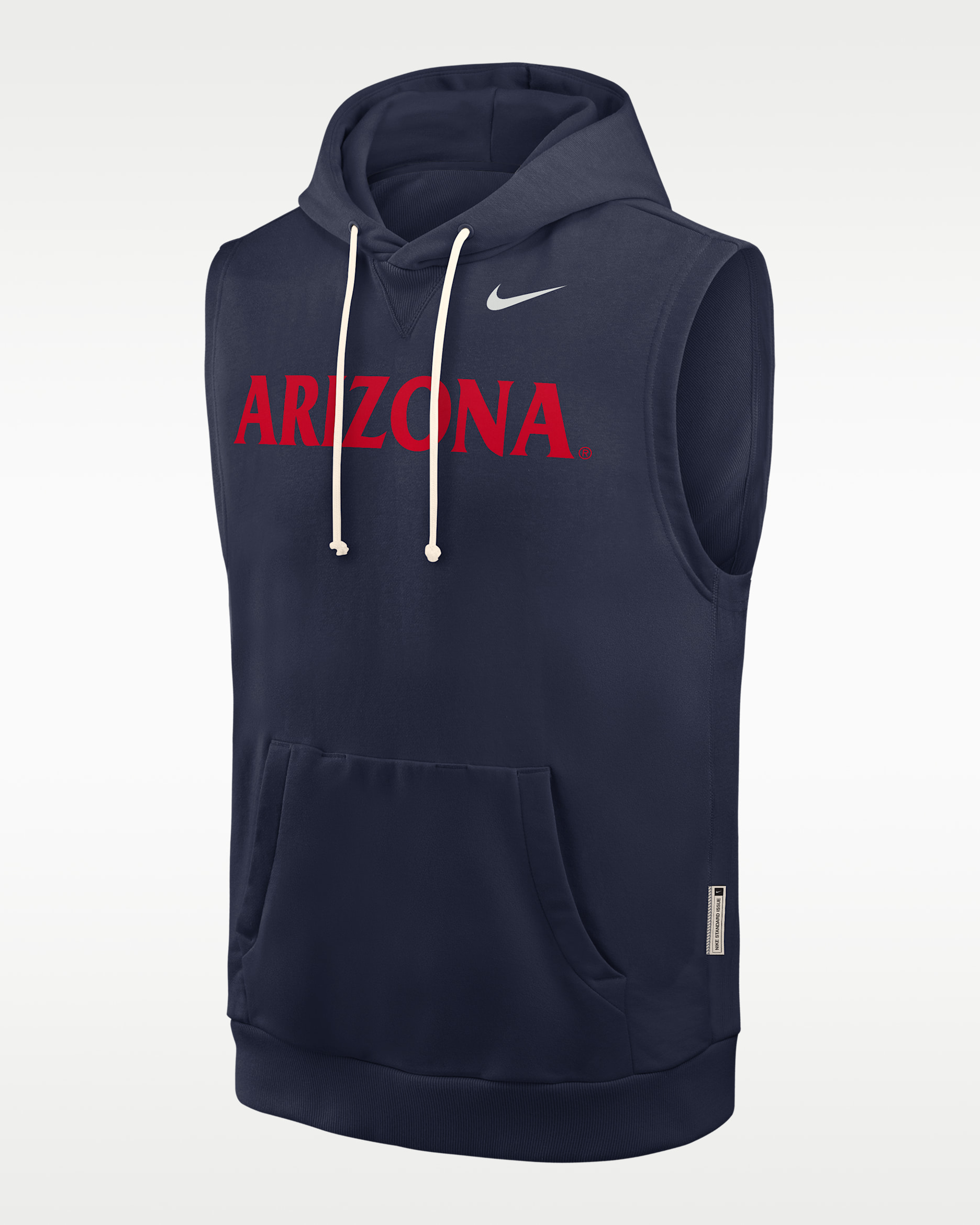 Sudadera con gorro sin cierre sin mangas universitaria Nike Dri-FIT para hombre Arizona Sideline - Azul marino