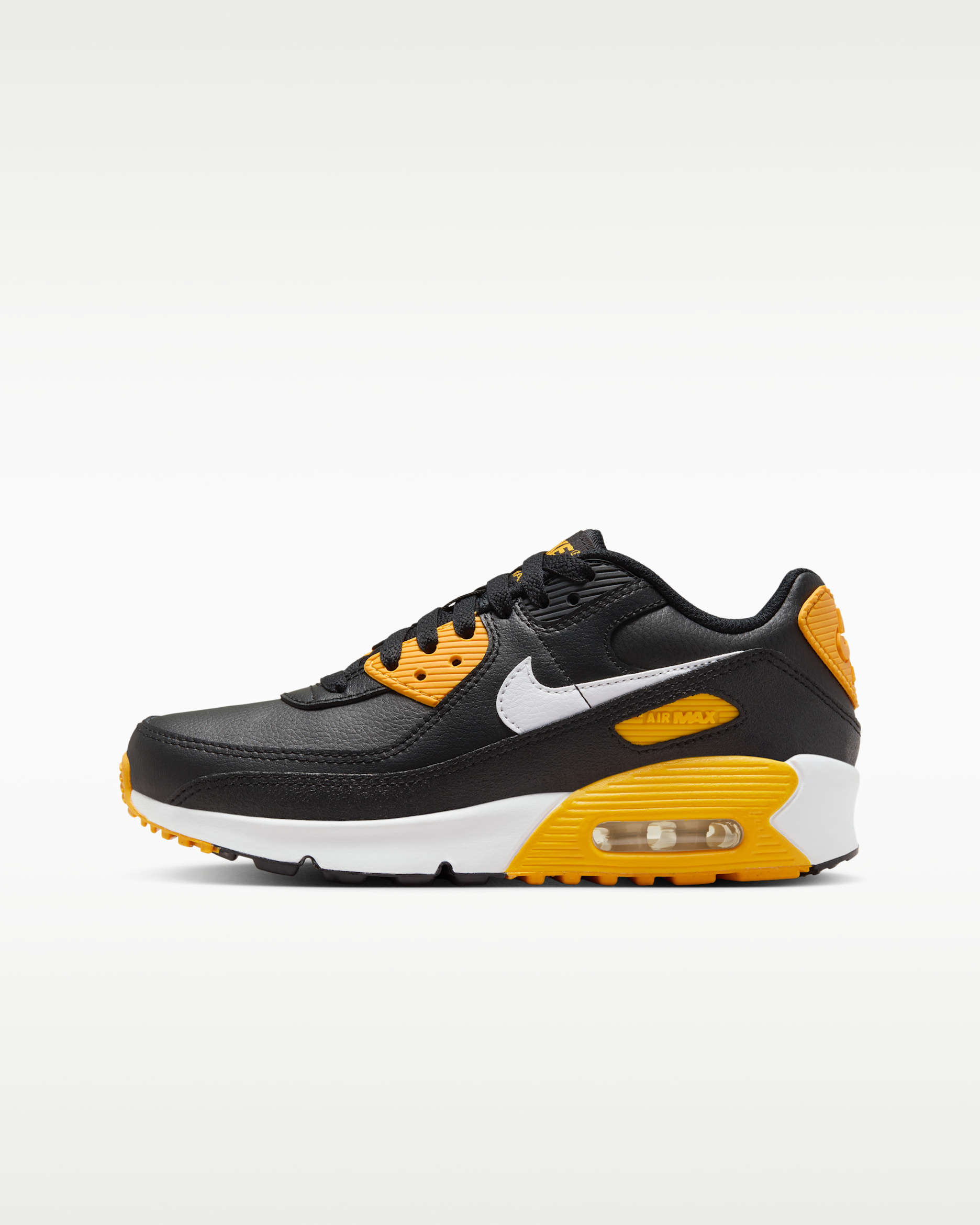 รองเท้าเด็กโต Nike Air Max 90 LTR - ดำ/University Gold/ขาว