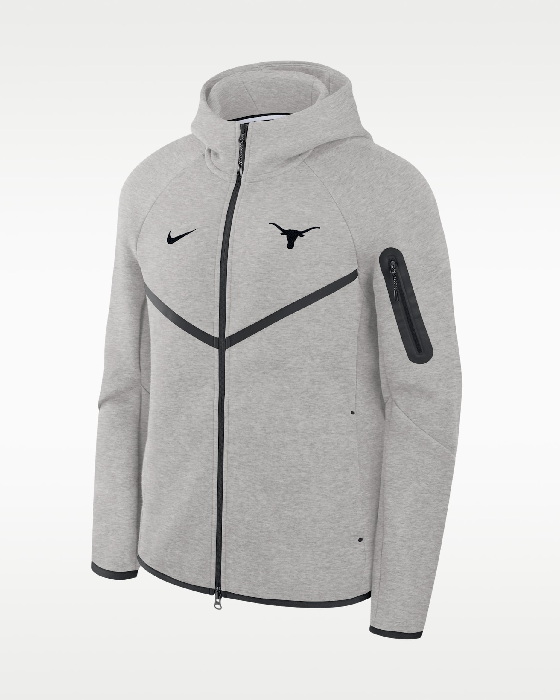 Texas Tech Fleece Men's Nike College Full-Zip Hooded Jacket - Grey