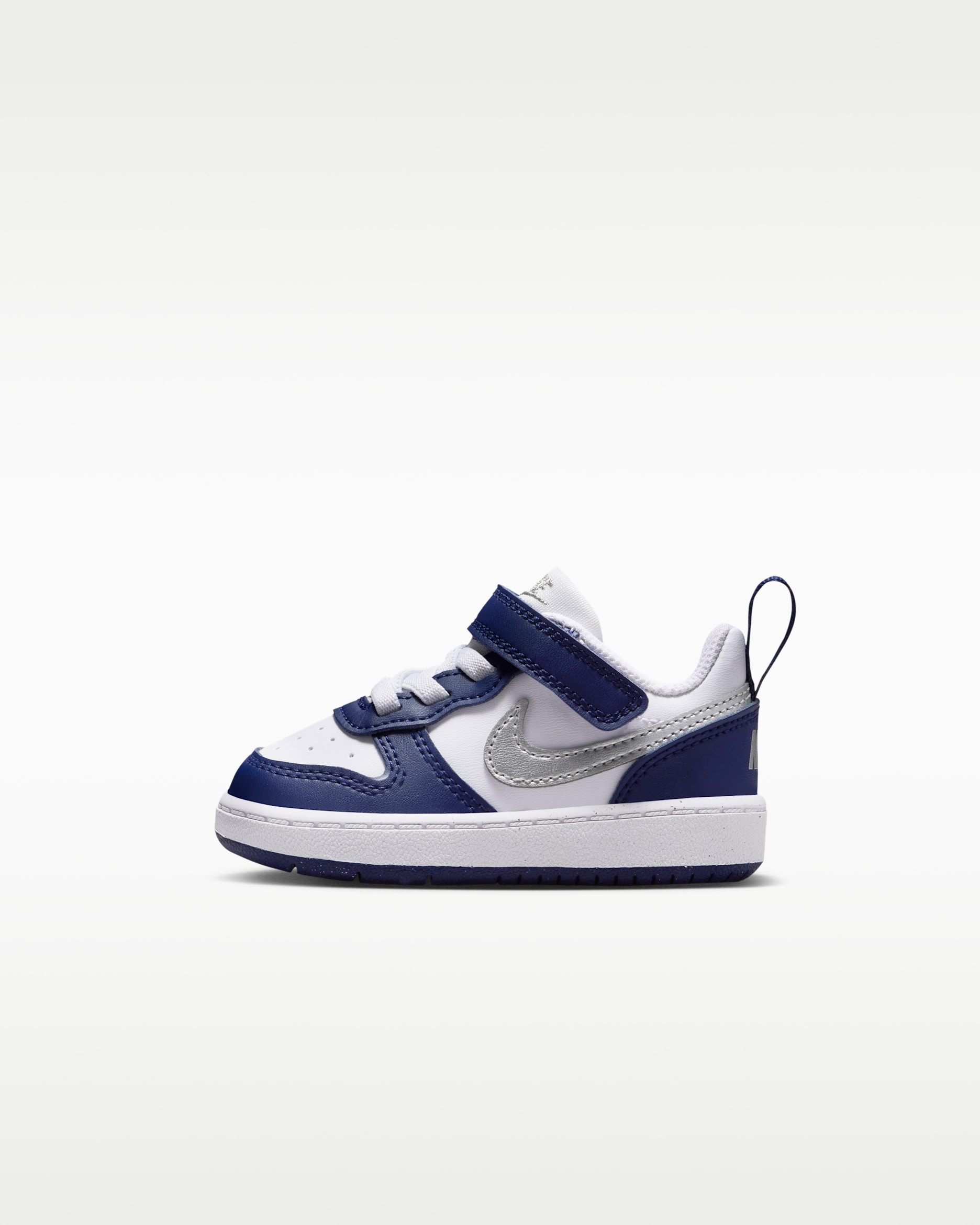 Nike Court Borough Low Recraft Baby/Toddler Shoes - White/Deep Night/Midnight Navy/Metallic Silver