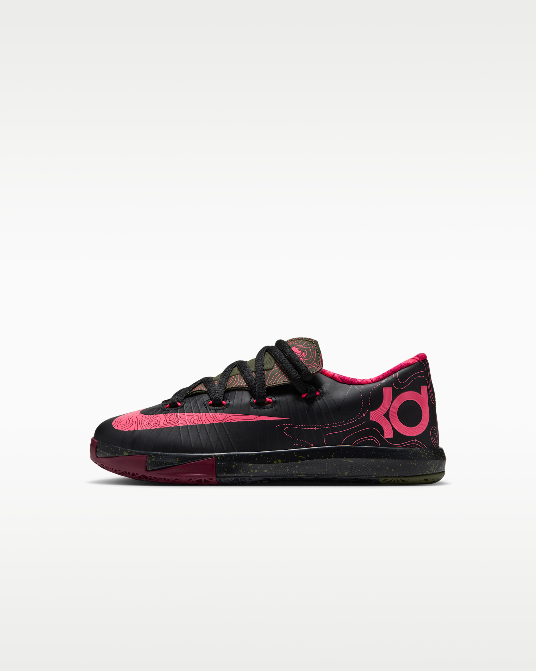 KD 6 "Meteorology" Little Kids' Shoes - Black/Medium Olive/Noble Red/Atomic Red