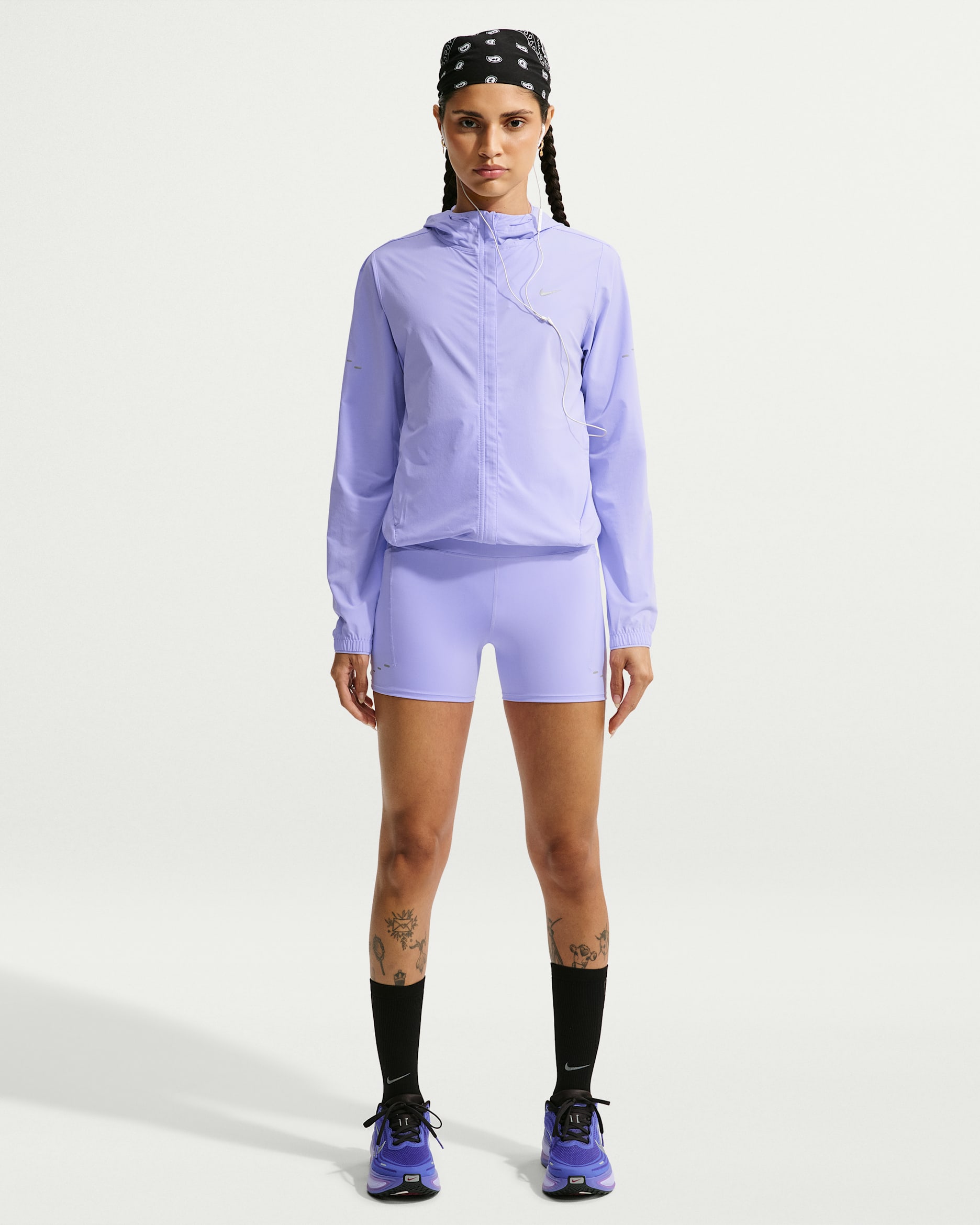 Nike Swift Women's High-Waisted 4" Tight Running Shorts with Pockets - Purple Pulse