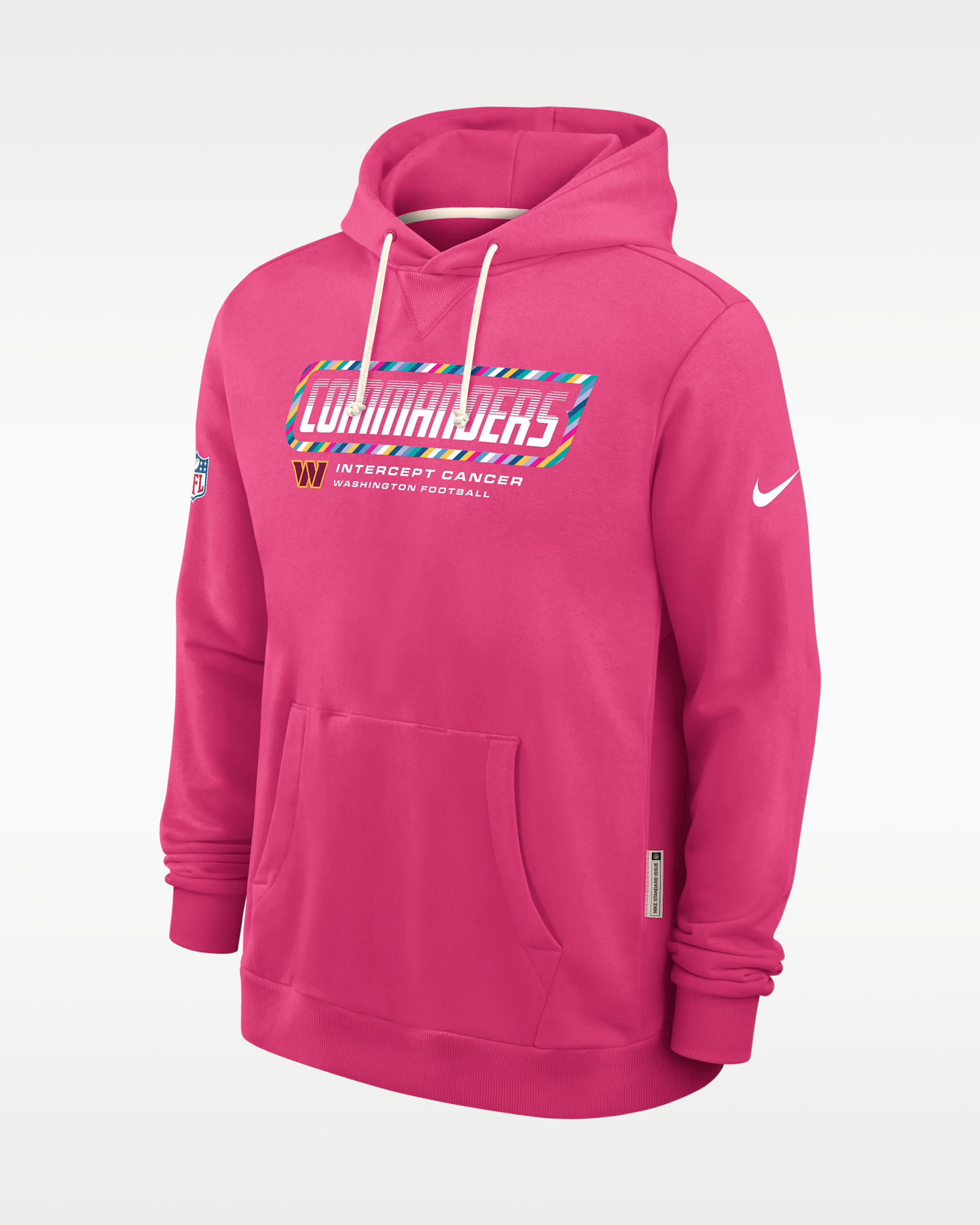 Washington Commanders Crucial Catch Sideline Standard Issue Men's Nike Dri-FIT NFL Pullover Hoodie - Pink