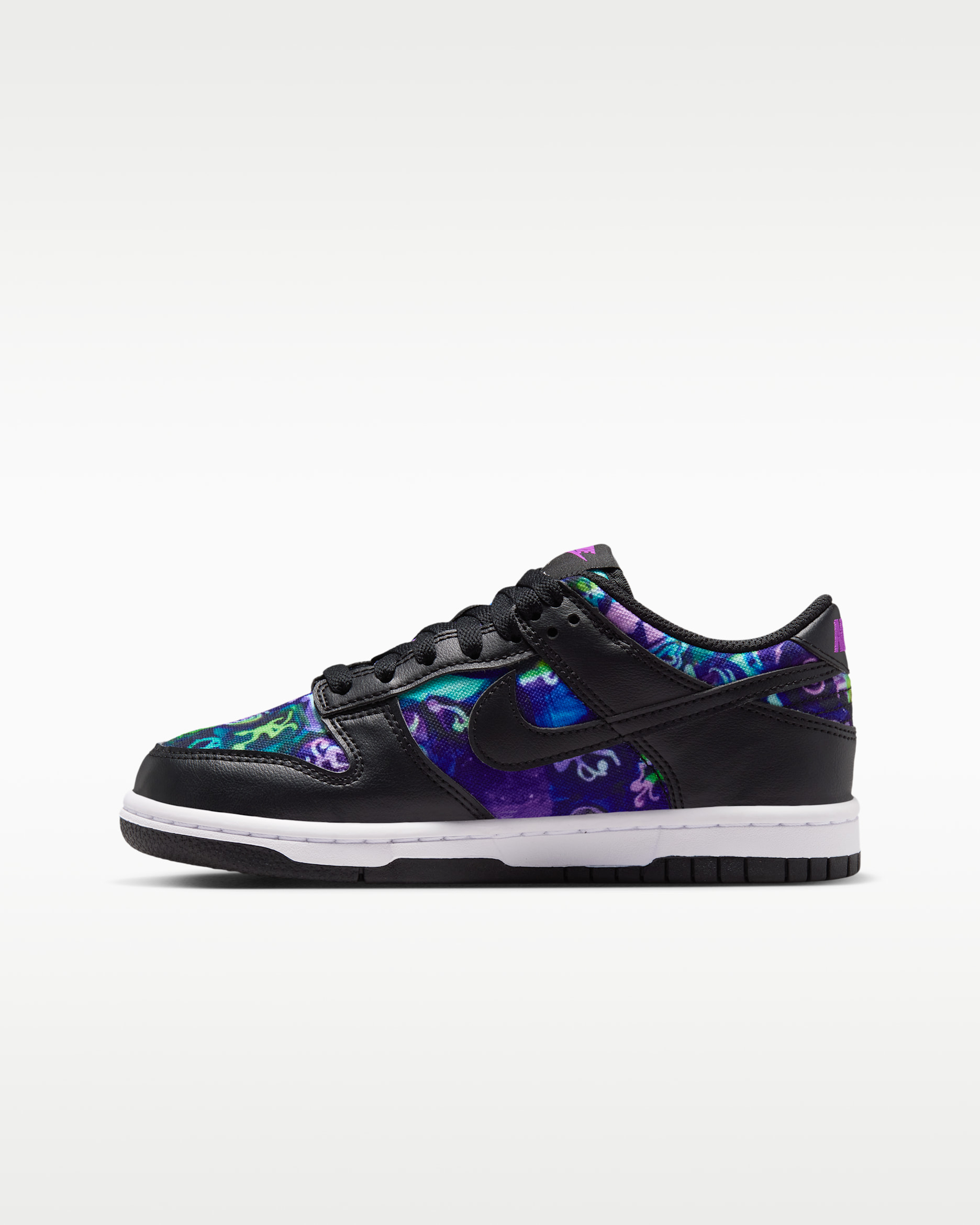 Nike Dunk Low Big Kids' Shoes - Multi-Color/Vivid Purple/Metallic Silver/Black