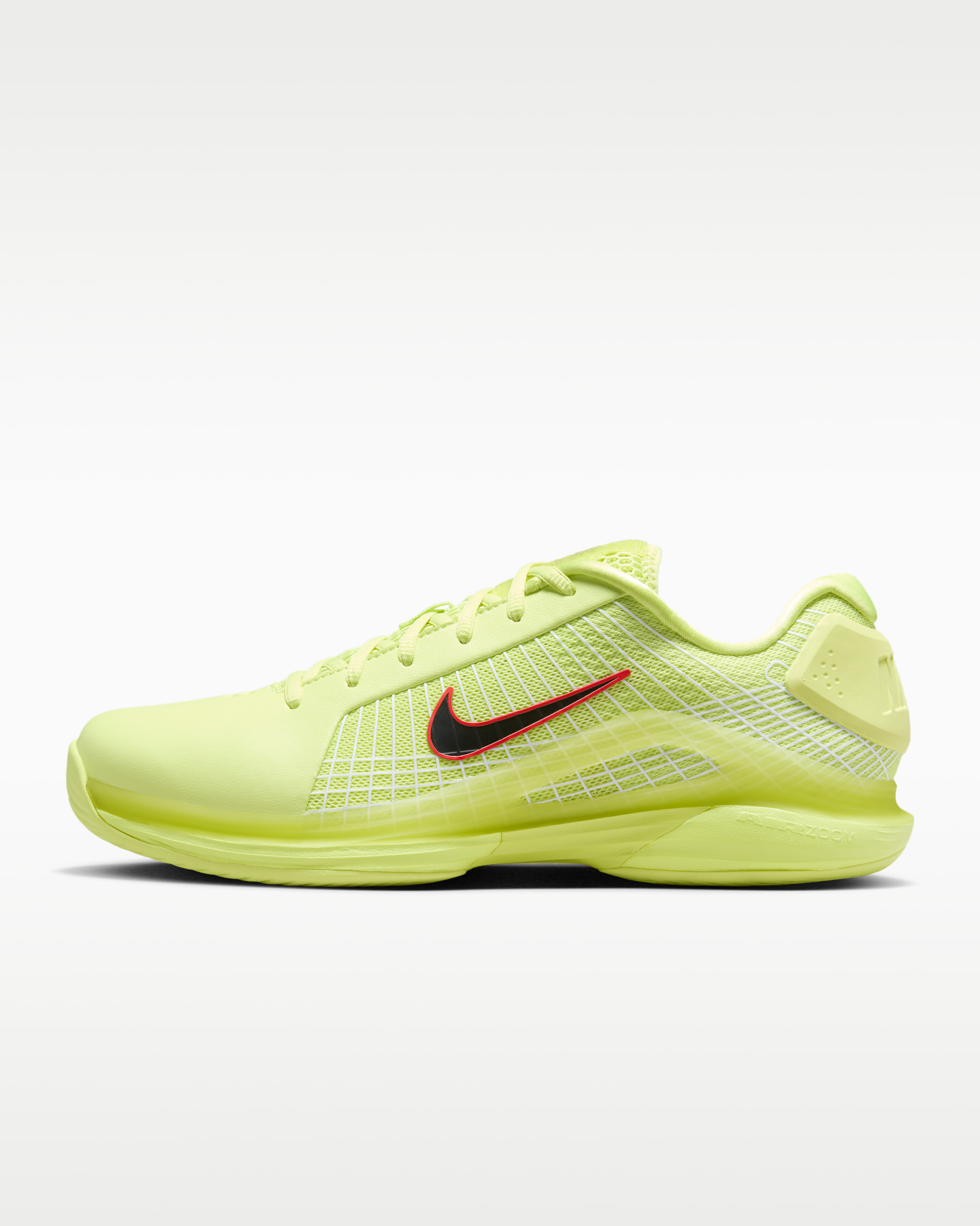 나이키 베이퍼 12 하이퍼스매시 남성 하드 코트 테니스화 - 라이트 레몬 트위스트/라이트 크림슨/화이트/블랙