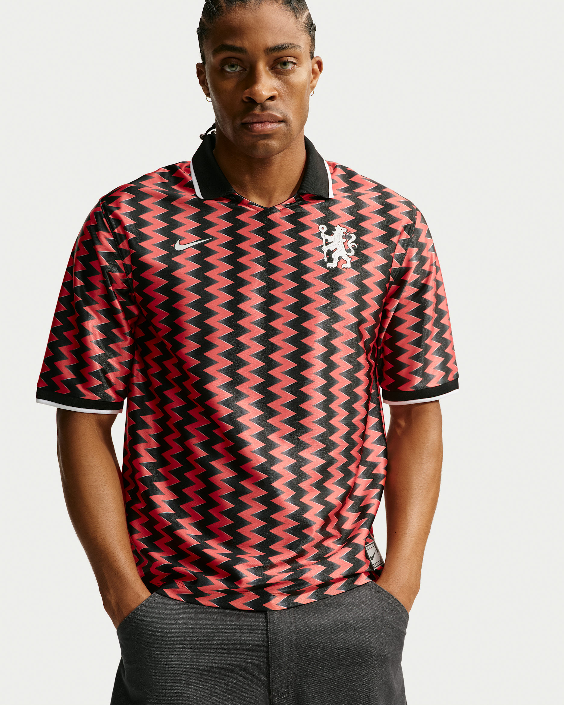 Chelsea FC Energy Home Men's Nike Dri-FIT Soccer Jersey - Black/Hyper Orange/White